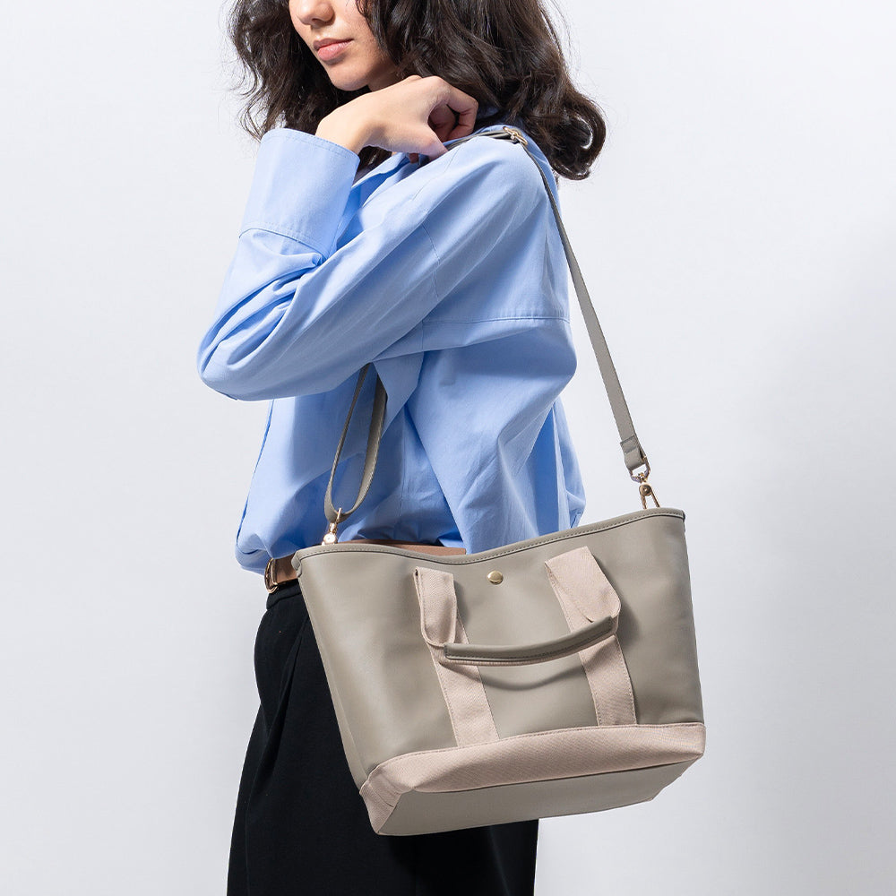 PU(サボテン由来) ショルダーベルト付き トートバッグ – MURA-ムラ