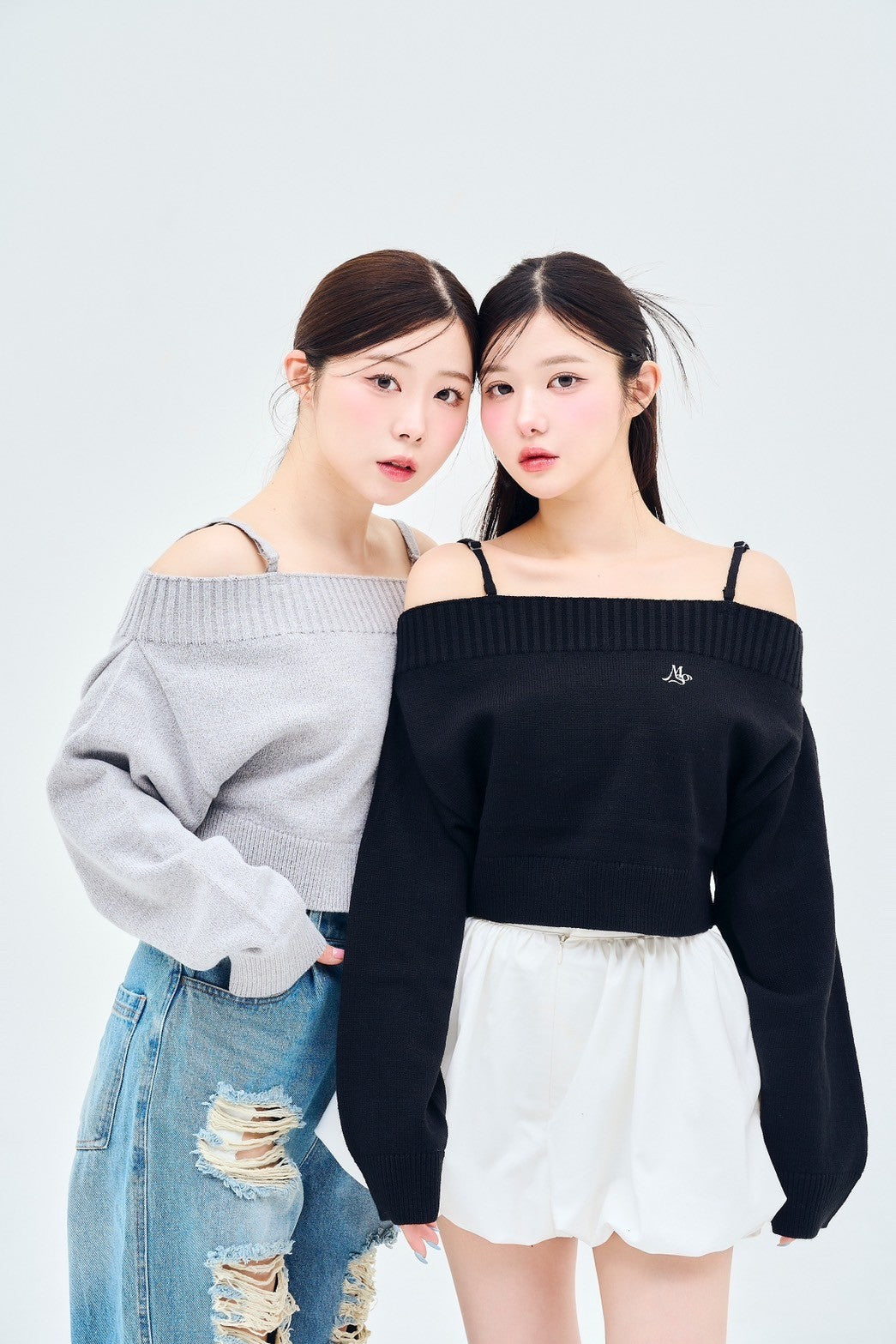 off shoulder knit – made of silk