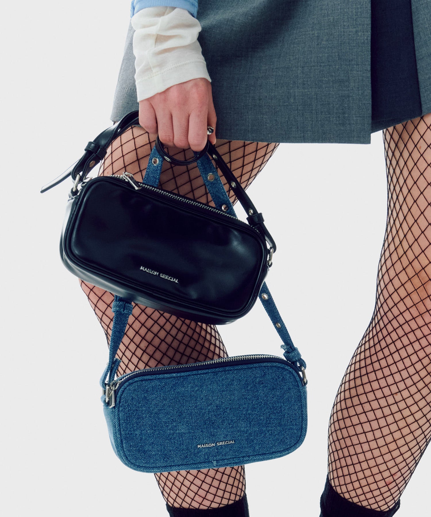 SALE】Double Zipper Shoulder Bag