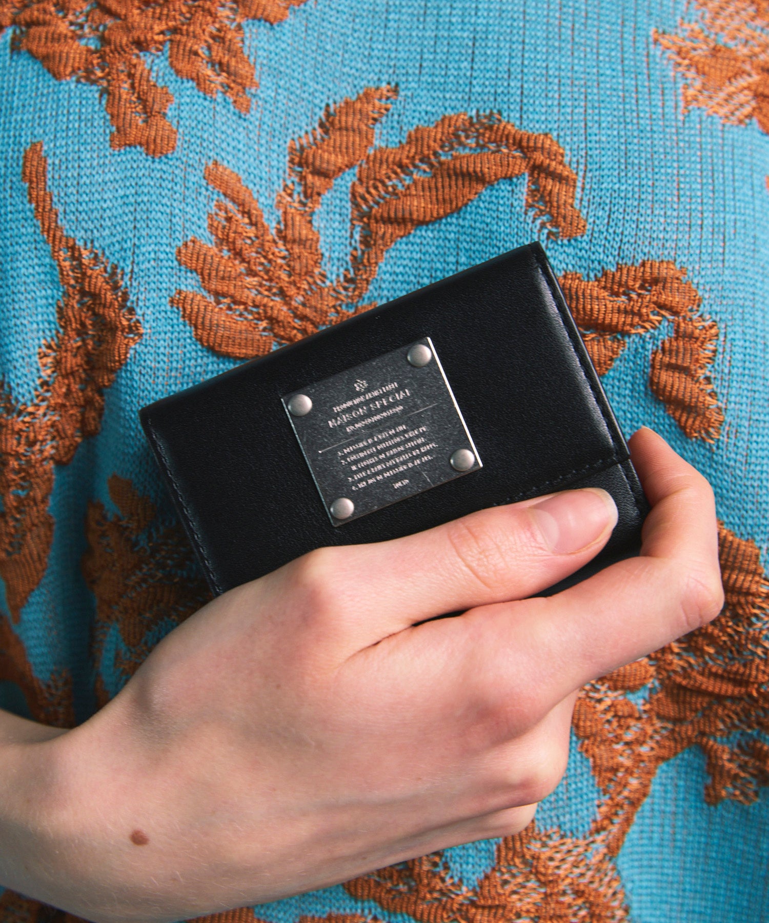 Metal Plate Trifold Wallet