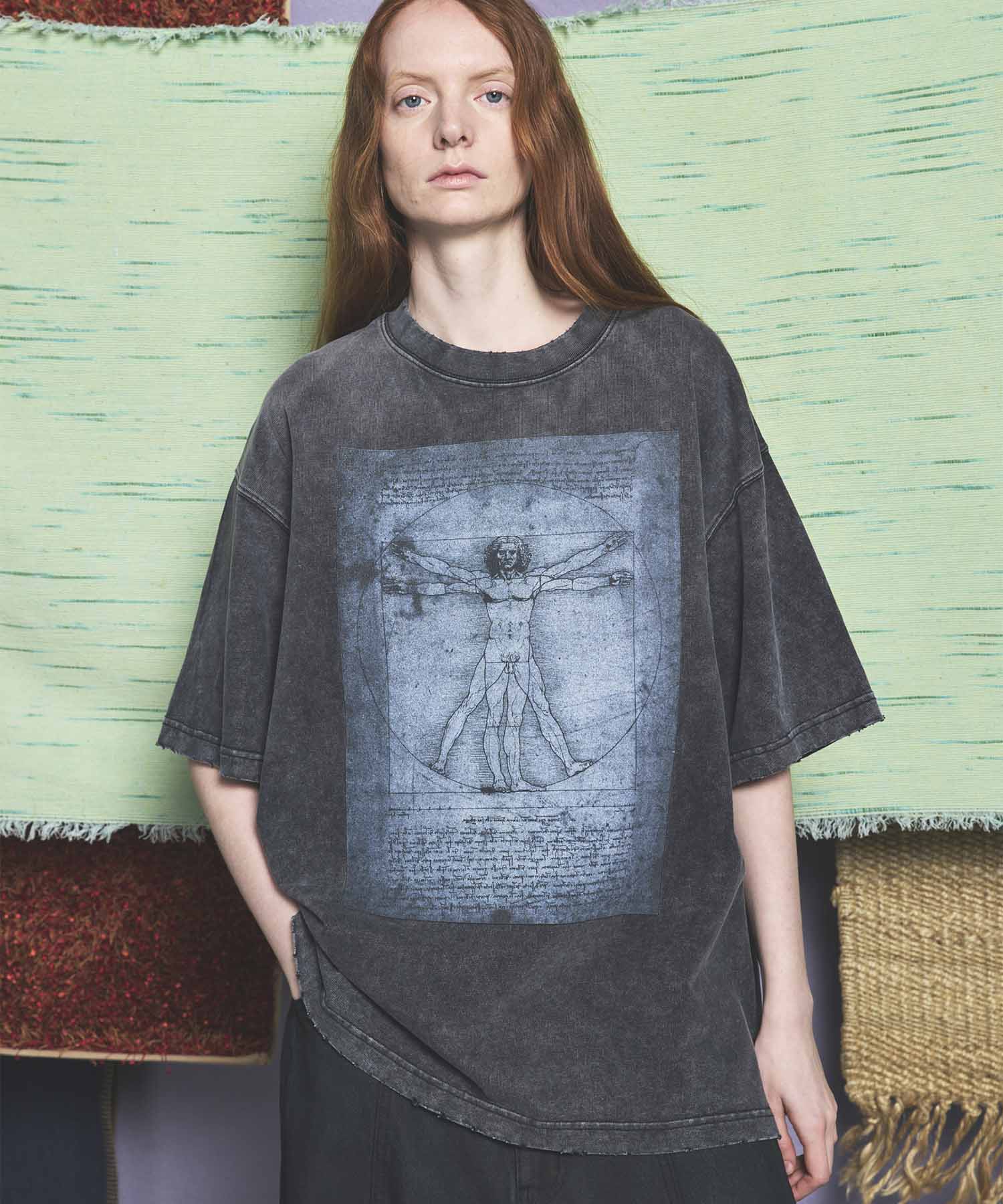 ART SERIES】「Leonardo da Vinci」Prime-Over Crew Neck T-Shirt
