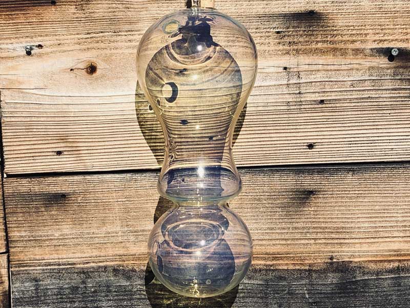 新品 Send Up Art Glass Incense Burner/Hang Point 2-Silver アート