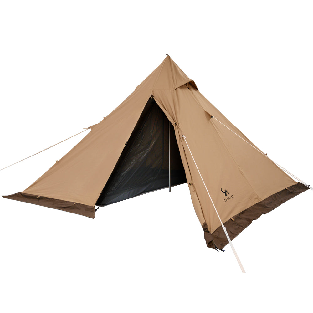 TOMOUNT ワンポールテント 1.7m ポリコットンTC テント ダブルジッパー