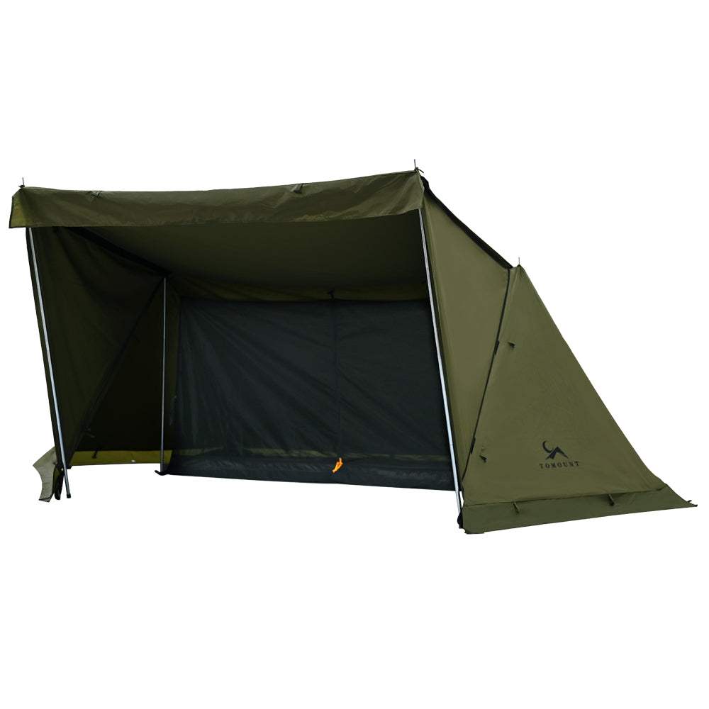 TOMOUNT パップテント TC軍幕 ソロ 2人用 ポリコットンテント 焚火