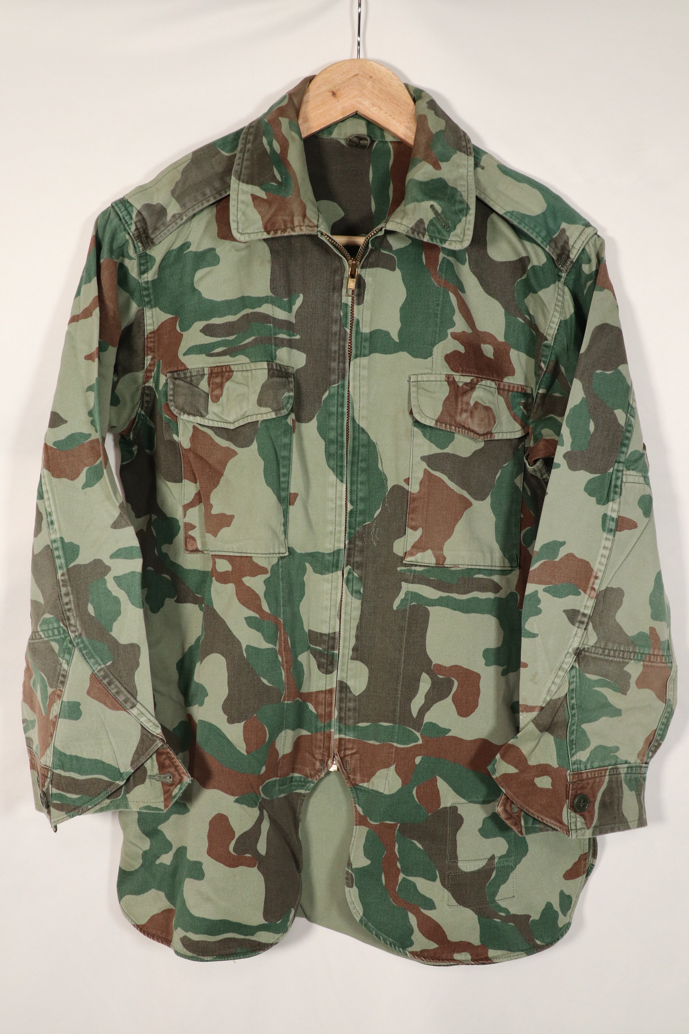 実物 日本国 陸上自衛隊 1980年代 熊笹迷彩 ジャケット 中古品 傷あり