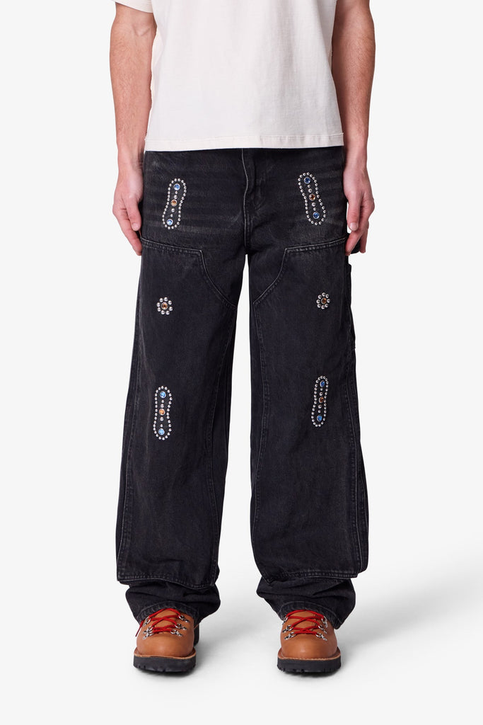 V734 Western Jewel Denim - Washed Black | mnml | shop now