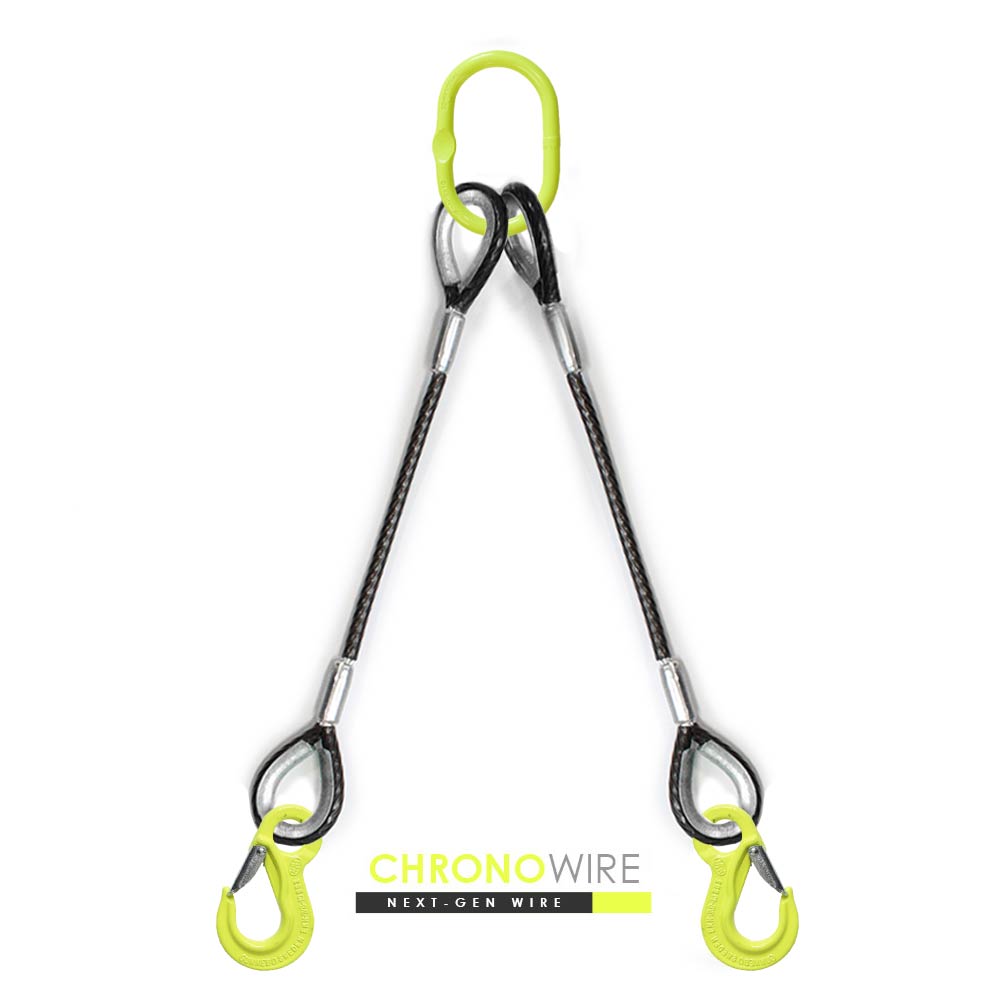 PVC被覆JISワイヤ 2本吊り 玉掛けワイヤーロープ：クロノワイヤ – モノ