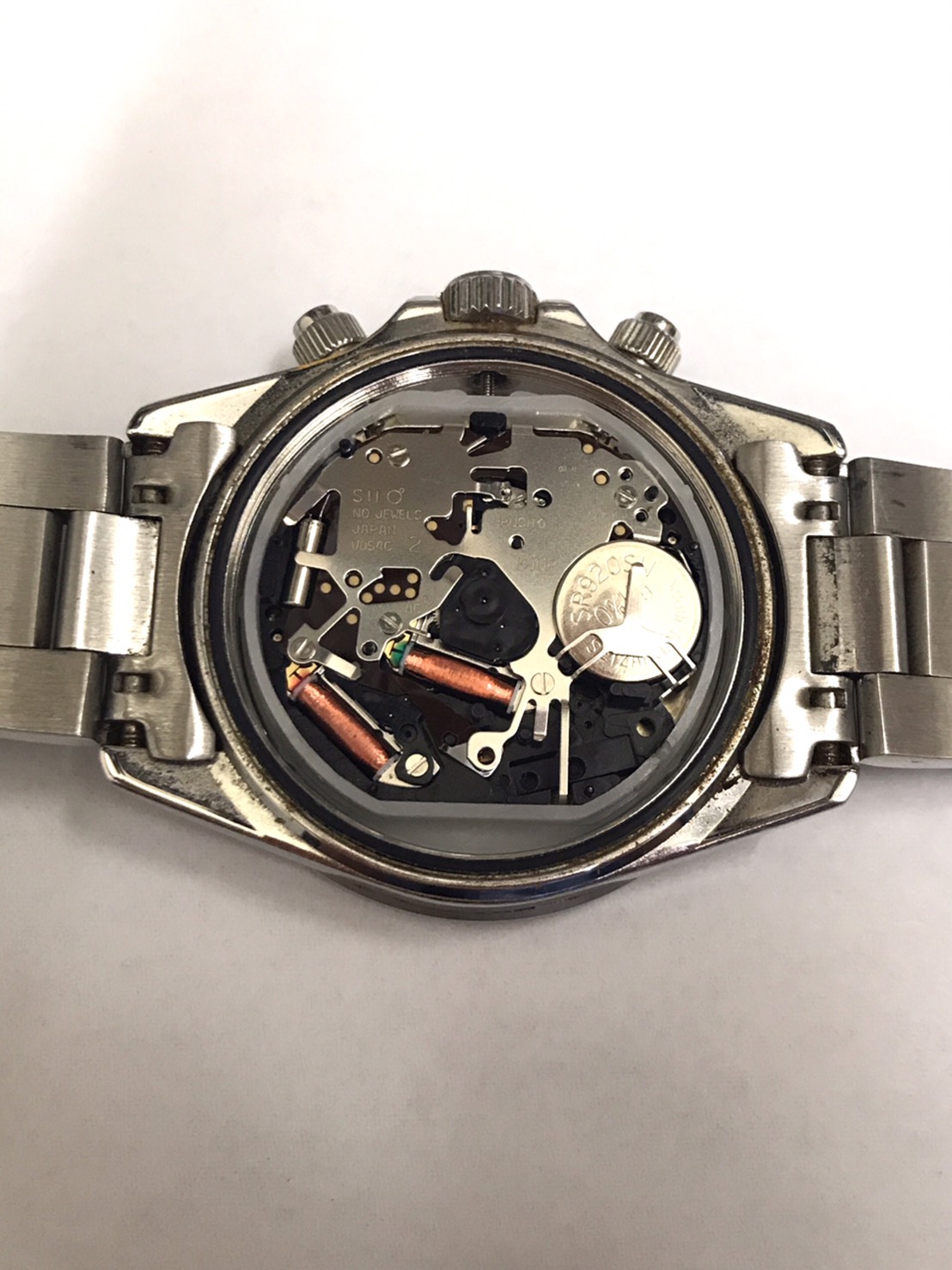 エルジン クロノグラフ FK-1059N-SLの電池交換