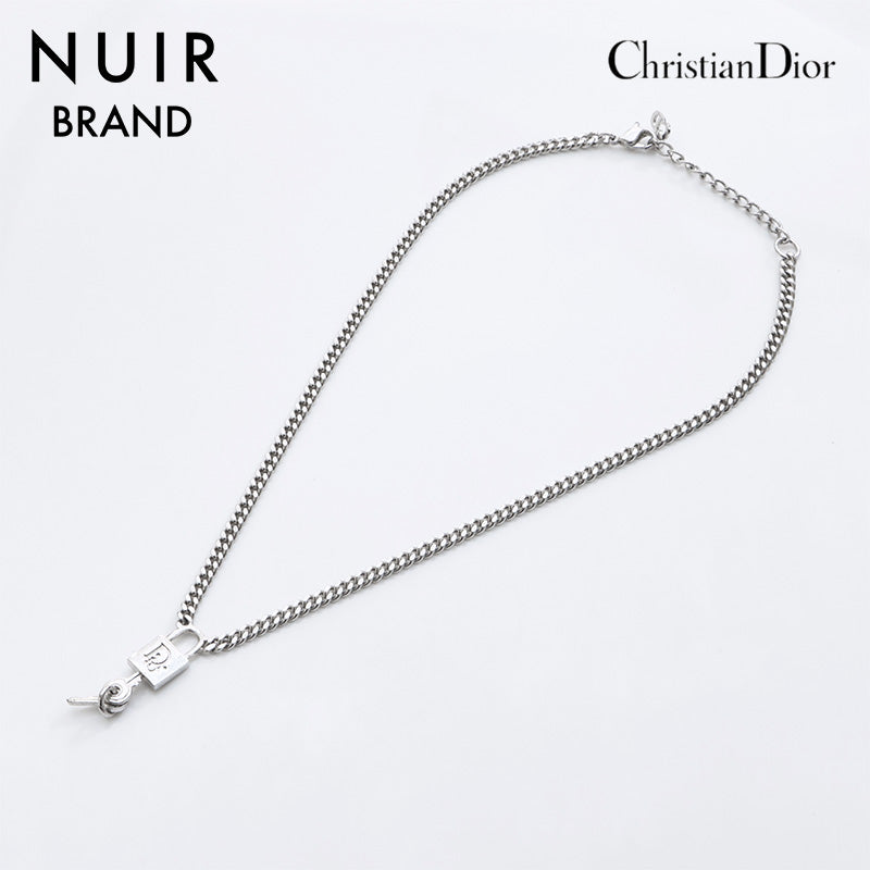 クリスチャンディオール Christian Dior 南京錠 モチーフ ネックレス