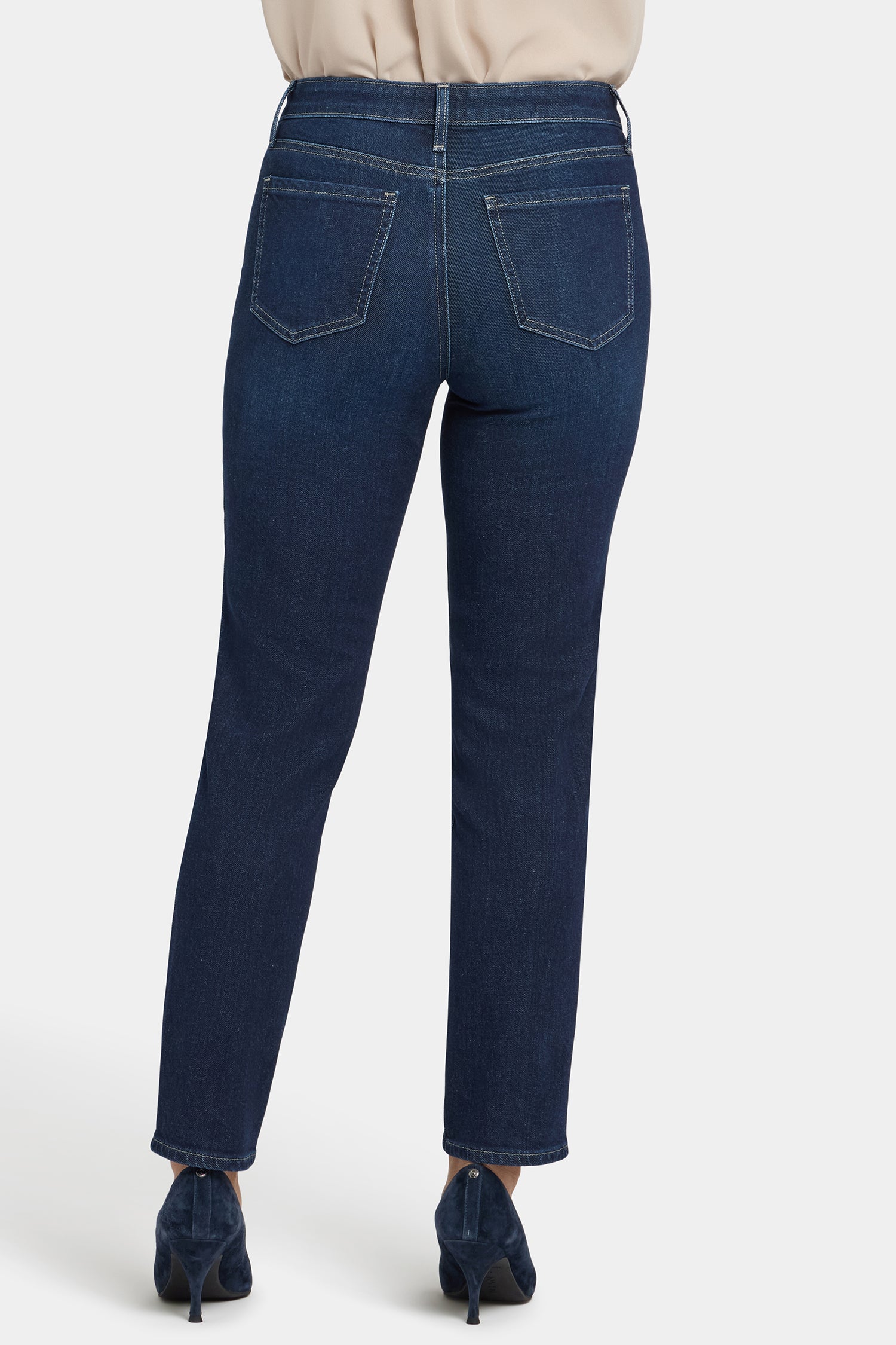 Margot Girlfriend Jeans With Front Seam Detail - Midnight Breeze