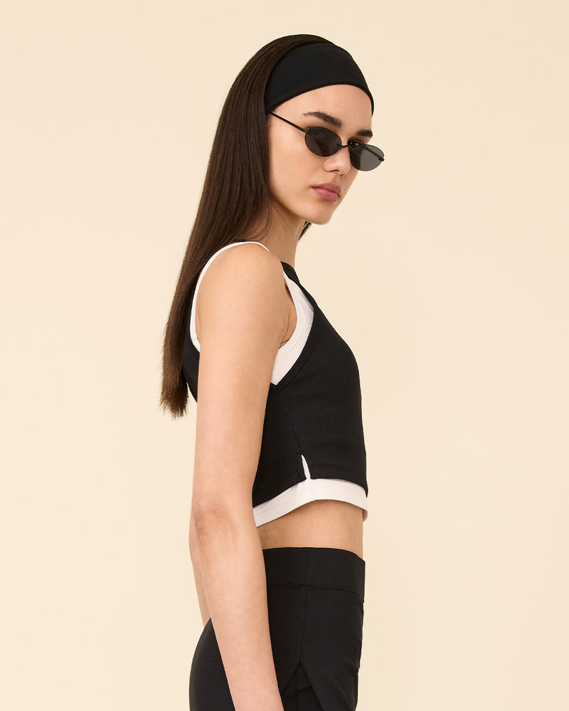 AUBREY TOP BLACK & WHITE – NYLORA