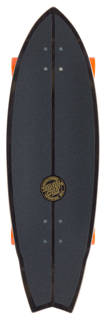 Flame Dot Shark Surf Skate 9.85in | Carver x Santa Cruz Skateboards