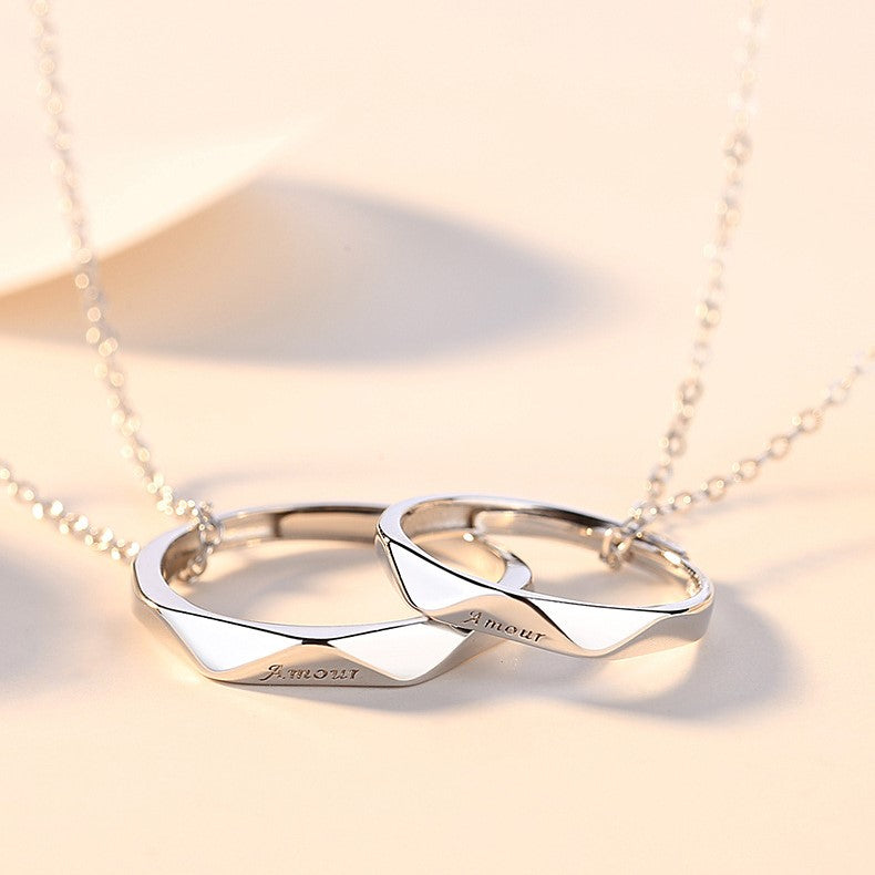 ペアネックレス AMOUR ペアリングとしても使える S925製【NSPN17】
