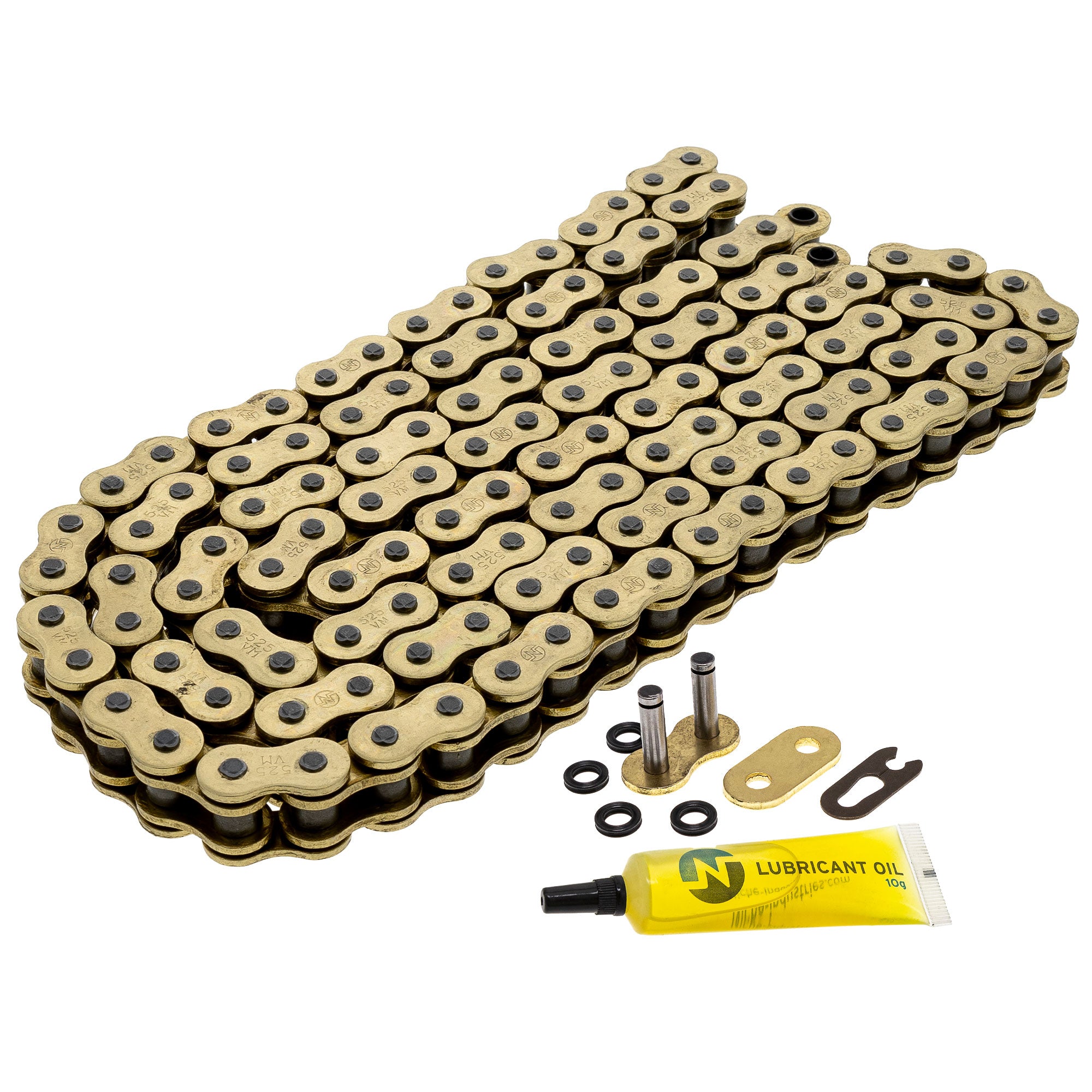 Gold 525 X-Ring Chain 128 Links With Connecting Master Link