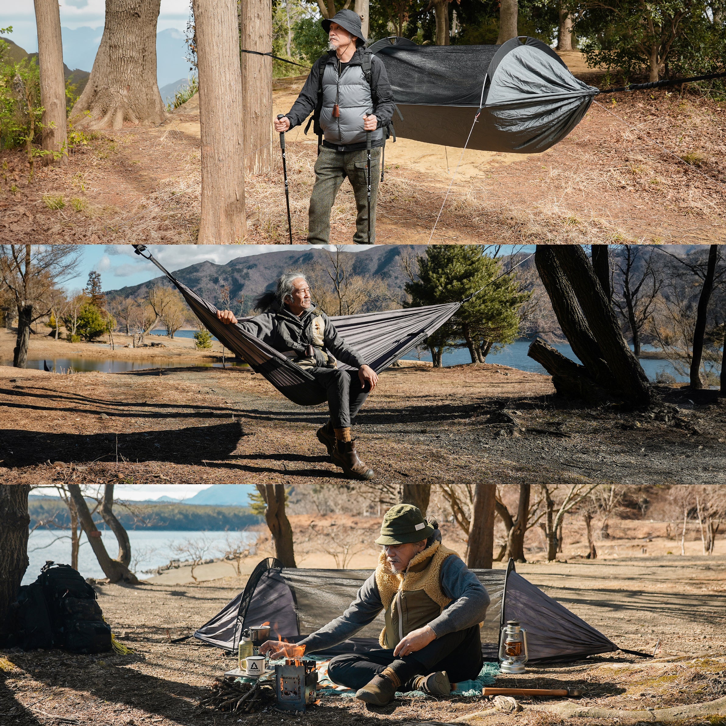 3WAYハンモック 【2,3日で発送】｜ハンモック・テントなどキャンプ用品