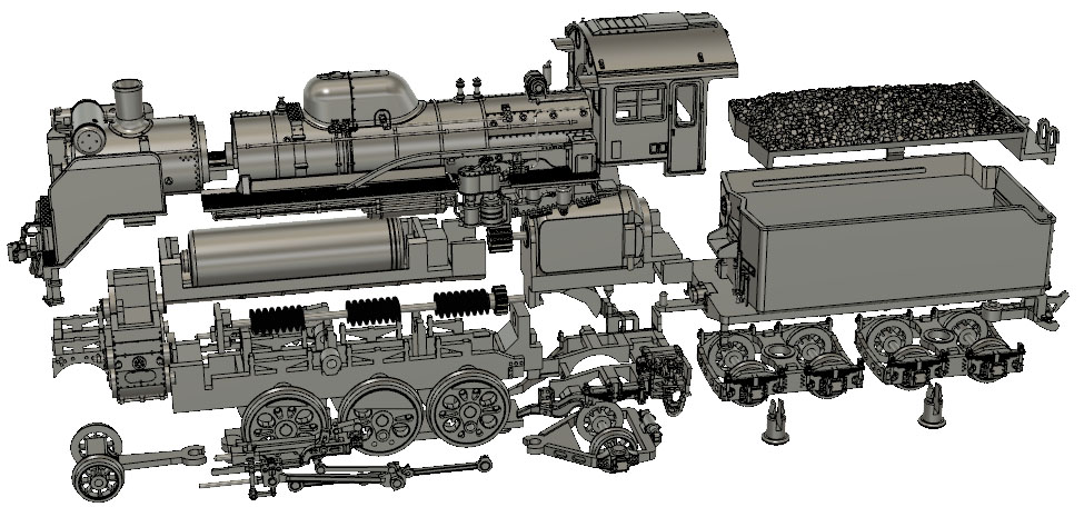 FA-130モーターで走るC58(縮尺1/80)
