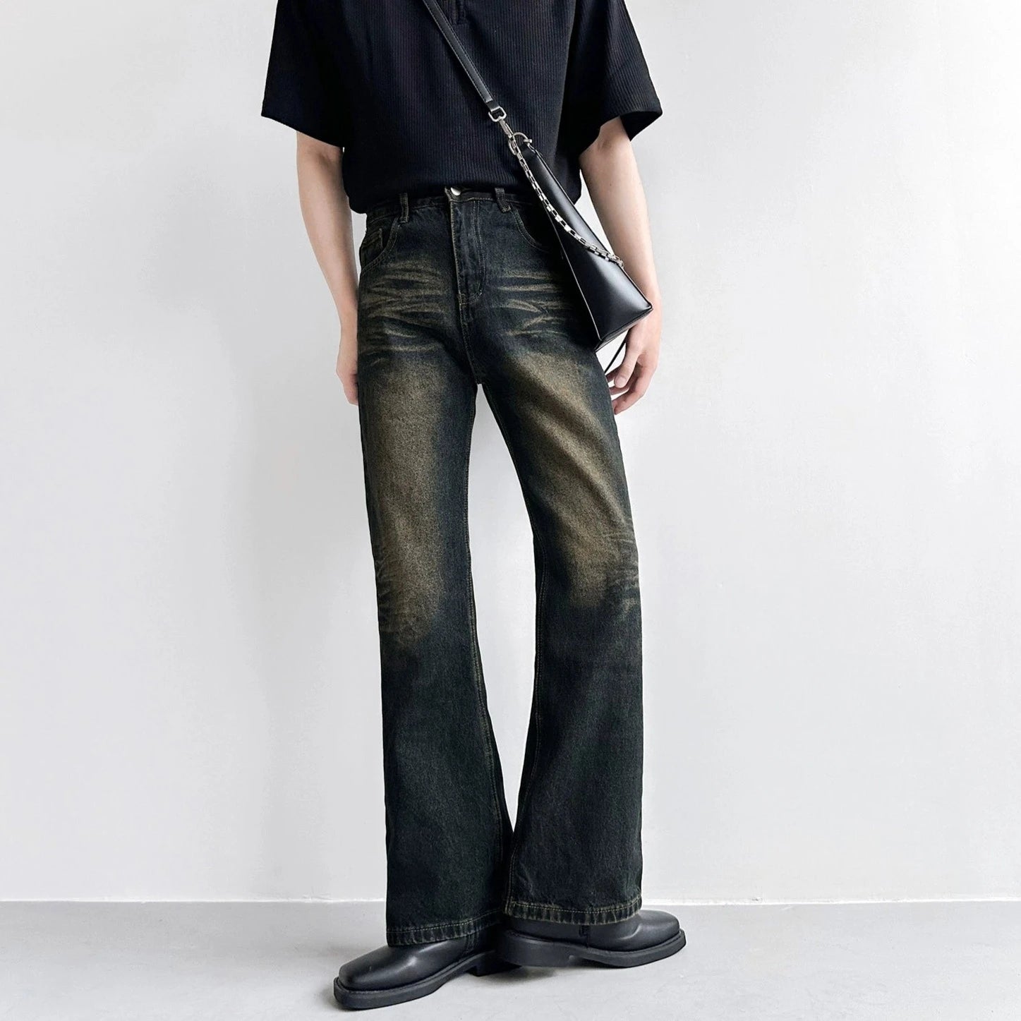 モダンウォッシュフレアデニム Ot4714 | 韓国ファッションメンズ通販