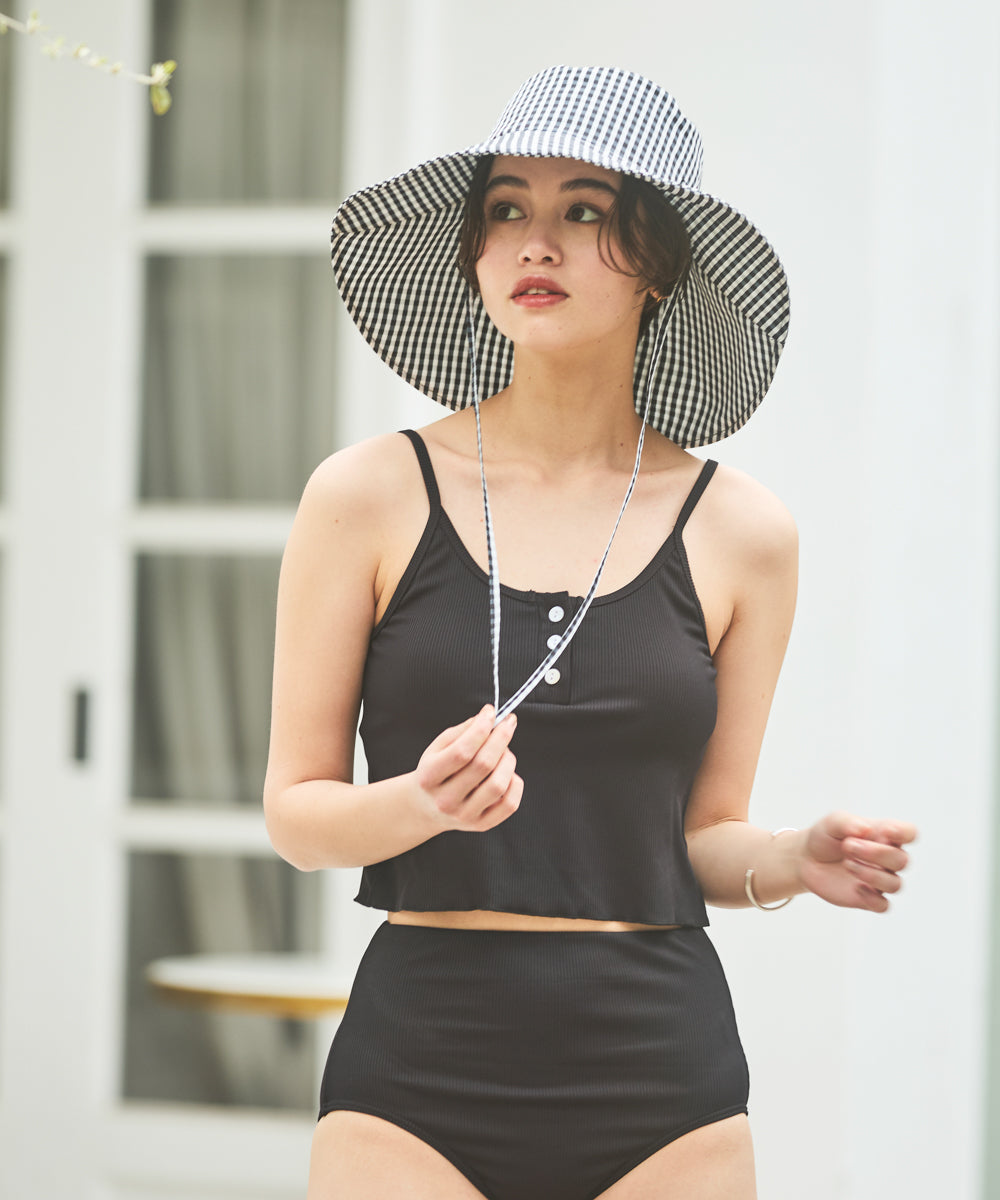 Ocean Pacific【紫外線カット】リブ素材 ラッシュガード付 水着4点