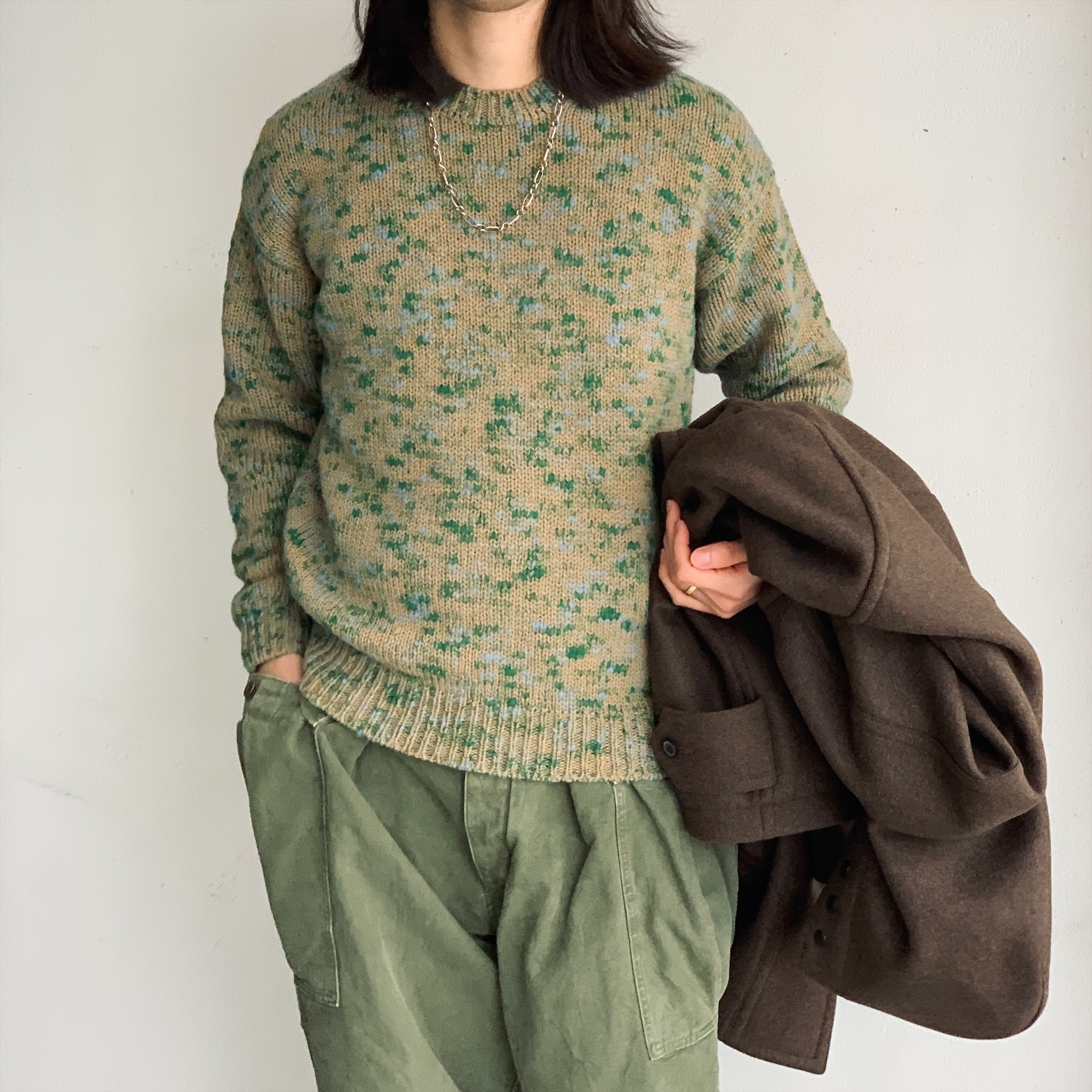 AURALEE】 WOOL MIX COLOR SLUB YARN KNIT P/O A22AP01MS – ONENESS
