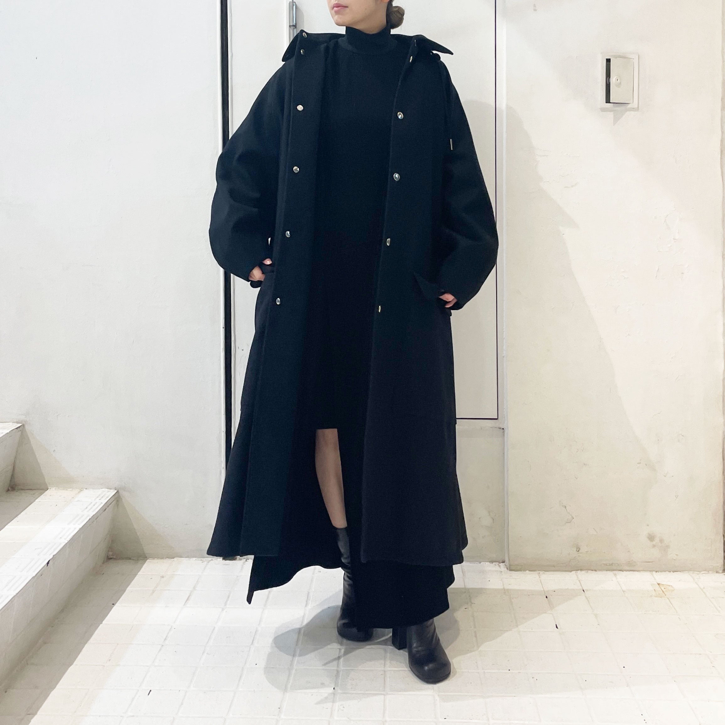 THE RERACS】 RERACS HOODED BAL COLLAR COAT – ONENESS ONLINE STORE
