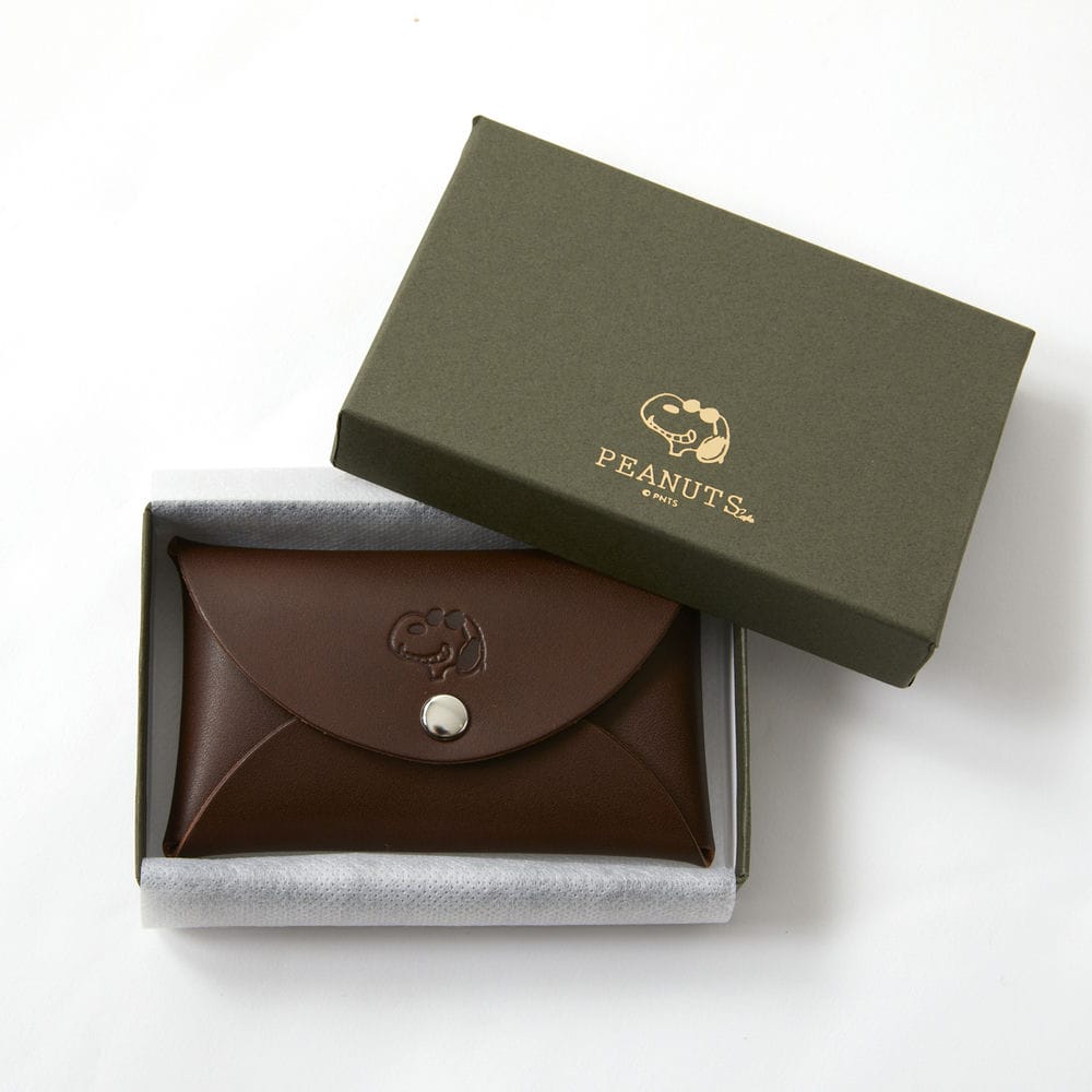 JOE COOL レザーカードケース ブラウン – PEANUTS Cafe Online Shop