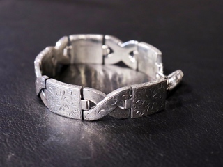 ANTIDOTE BUYERS CLUB 「Engraved Link Bracelet」 SILVER950製