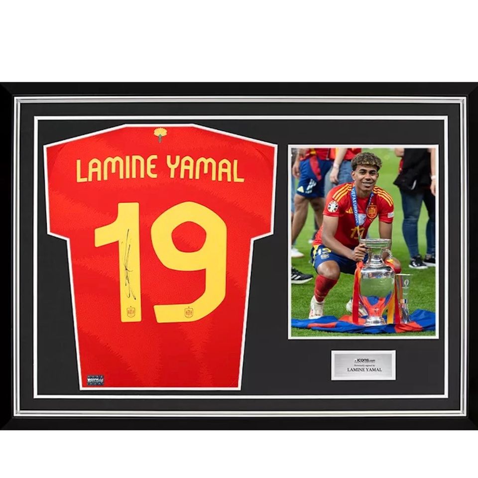 ラミン・ヤマル【直筆サイン入り】2024-25 スペイン代表ユニフォーム