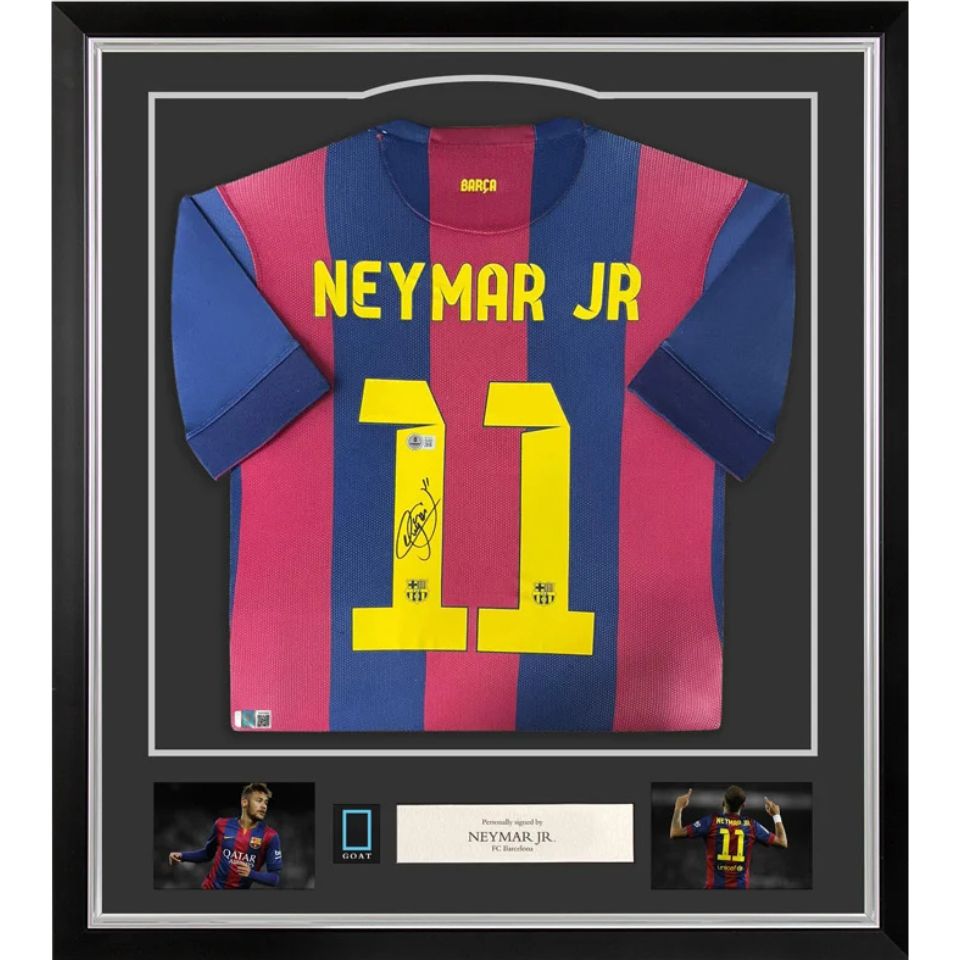 ネイマール【直筆サイン入り】2014-15FCバルセロナホームユニホーム