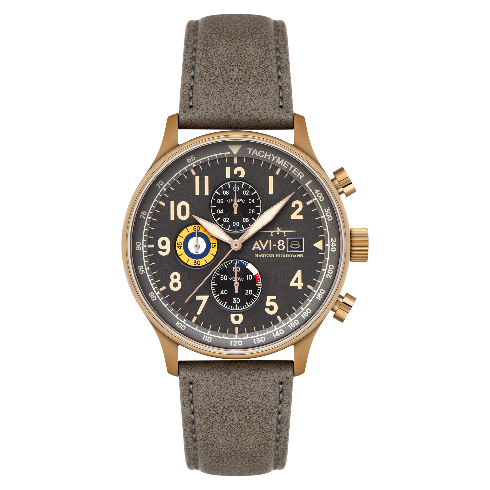 Fossil Grey | Hawker Hurricane Classic Chronograph – AVI-8 Timepieces
