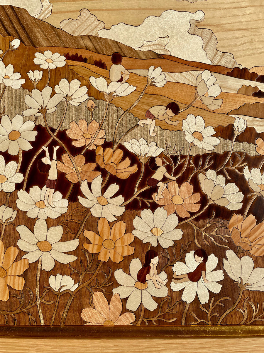 木の絵画 ウッドアート コスモスの丘 アトリエやしろ – 風景特選店の