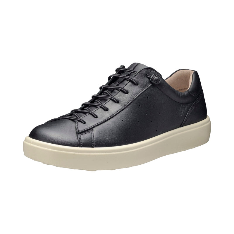 アキレス・ソルボ C 567 黒｜牛革3Eゴム紐スニーカー