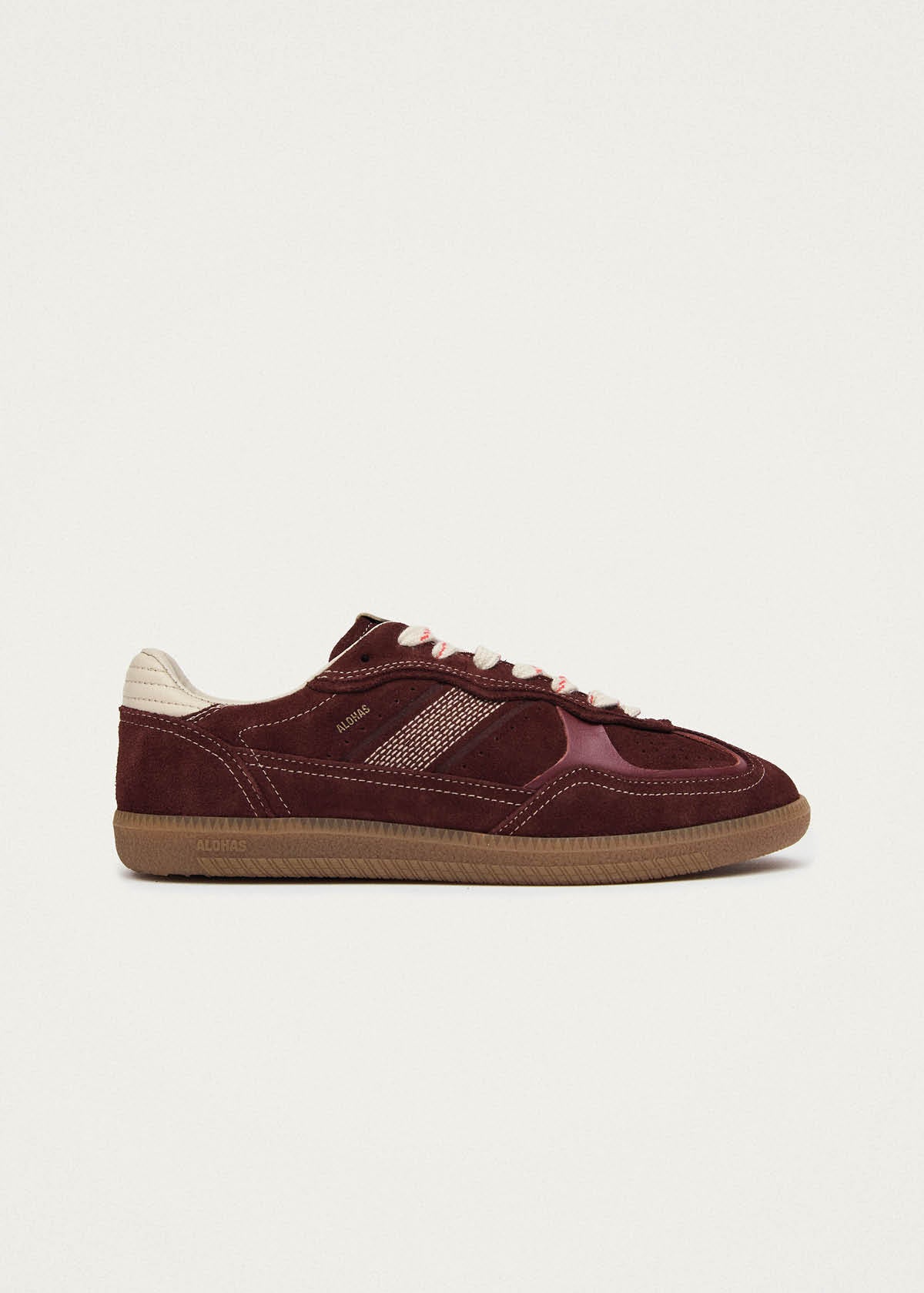 Tb.490 Rife Burgundy Cream Leather Sneakers | ALOHAS