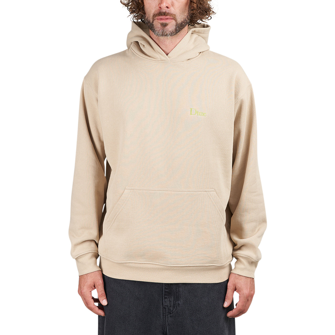 Dime Classic Small Logo Hoodie (Beige) DIME23D1F10SAN - Allike Store