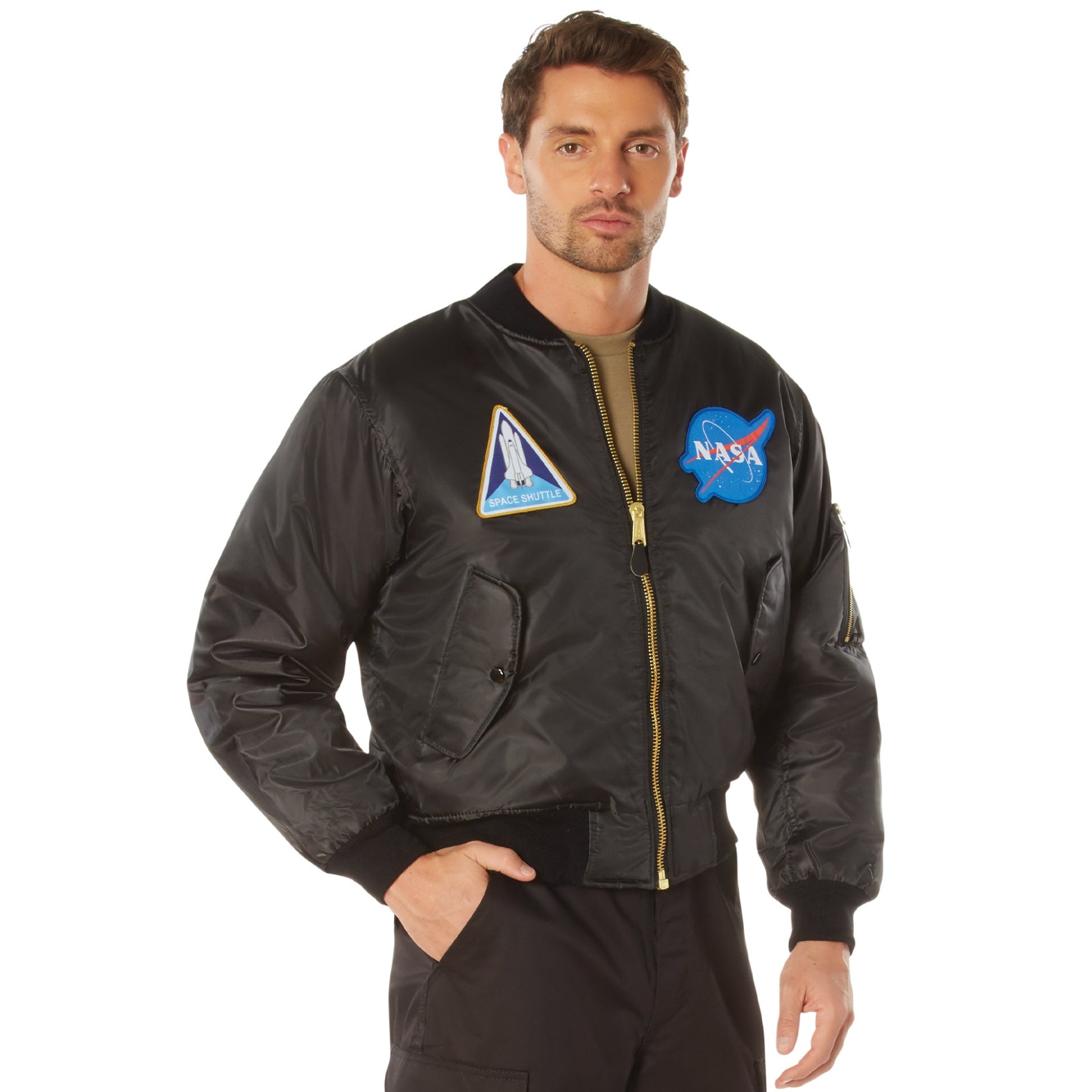 Rothco NASA MA-1 Flight Jacket - Black | All Security Equipment