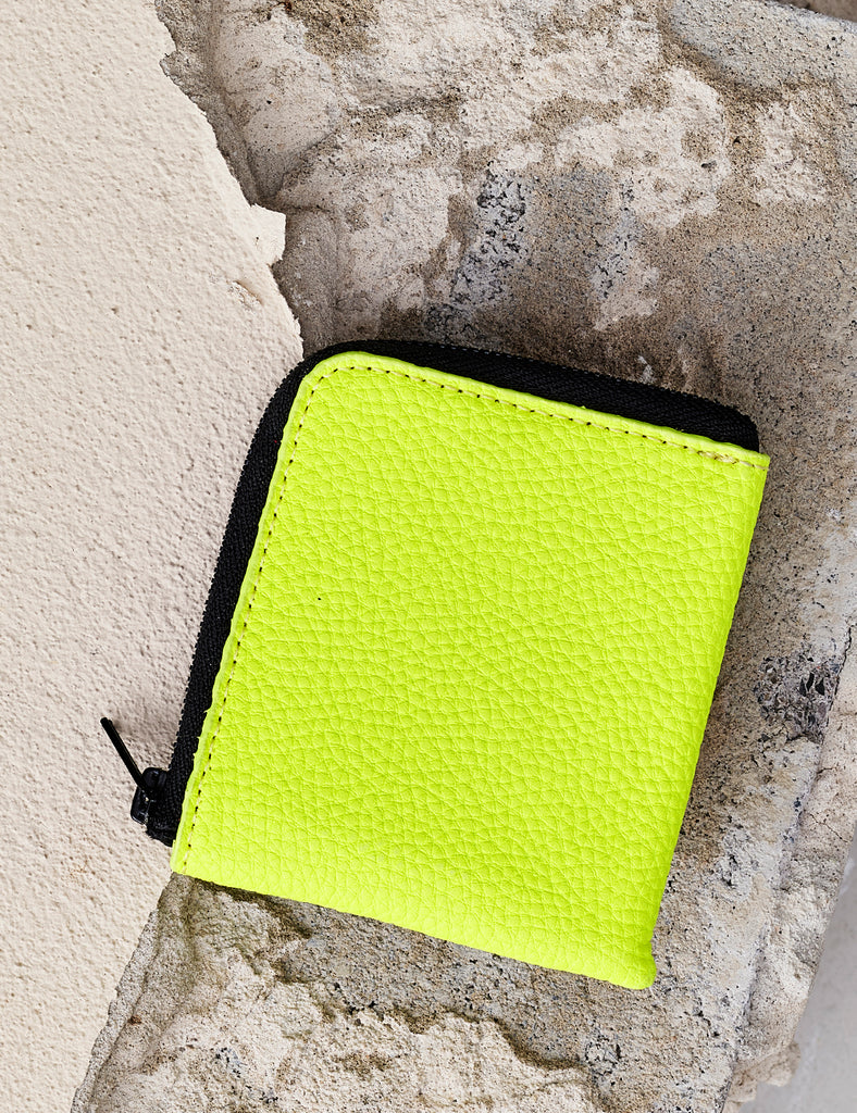 Half-Zip Wallet / Neon Yellow — Ampersand As Apostrophe