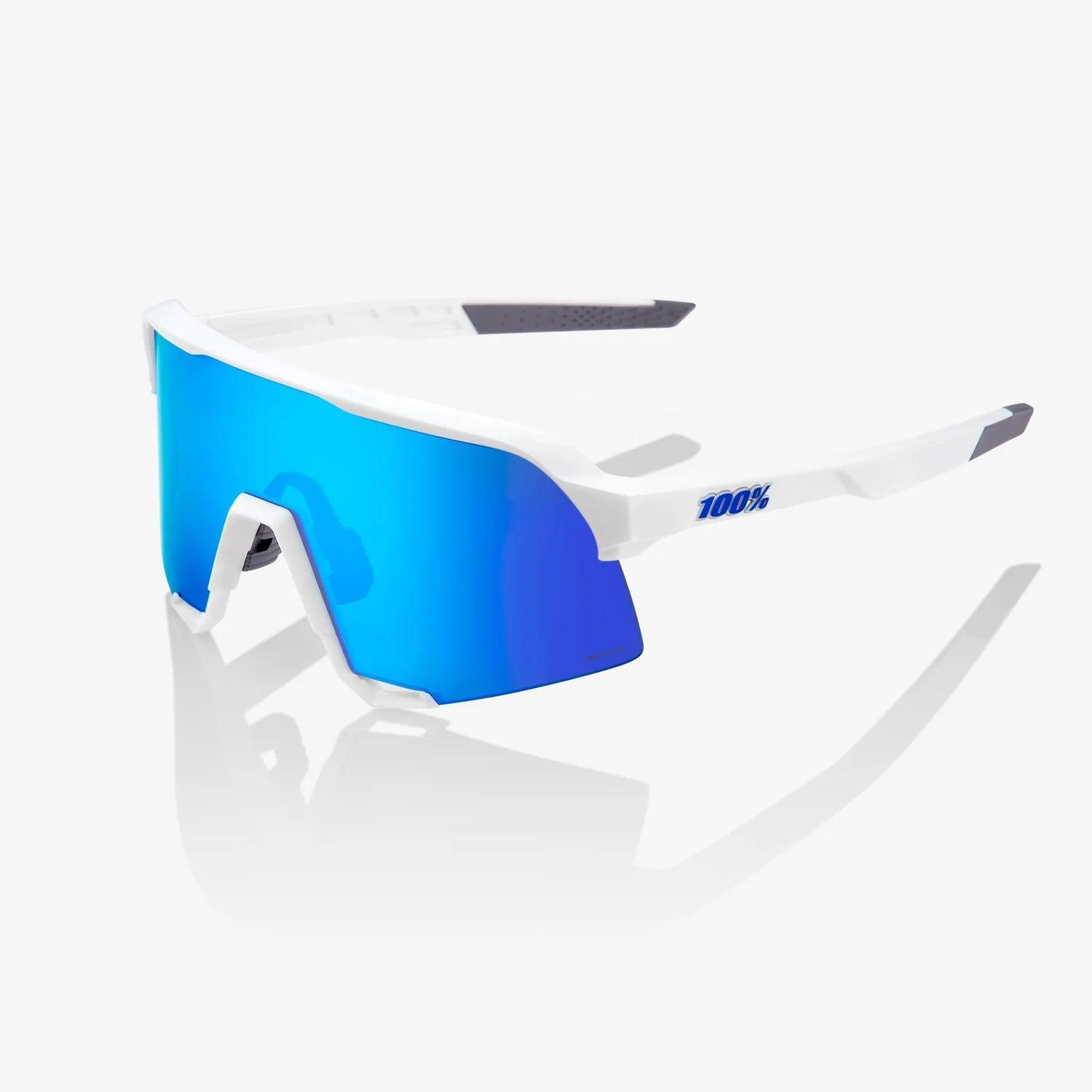 100 Percent Sunglasses - S3 - Matte White - HiPER Blue Multilayer
