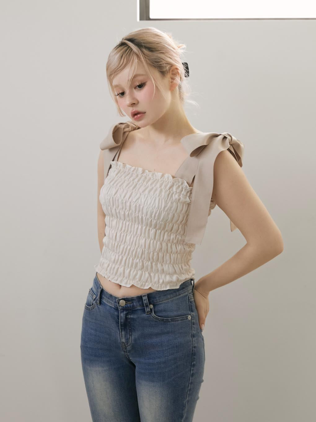 ANDMARY】May shirring tops