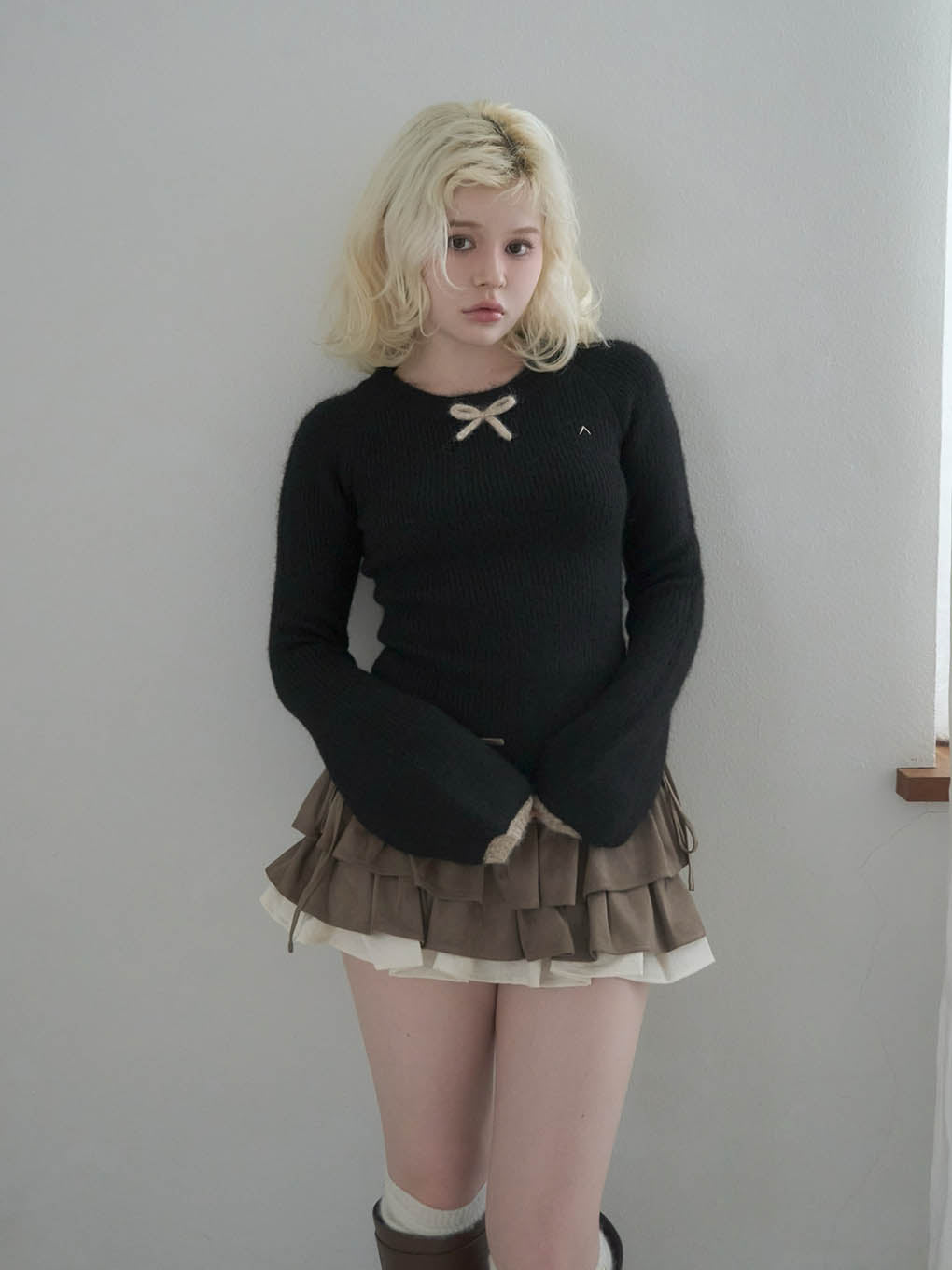 ANDMARY】Baby ribbon knit tops