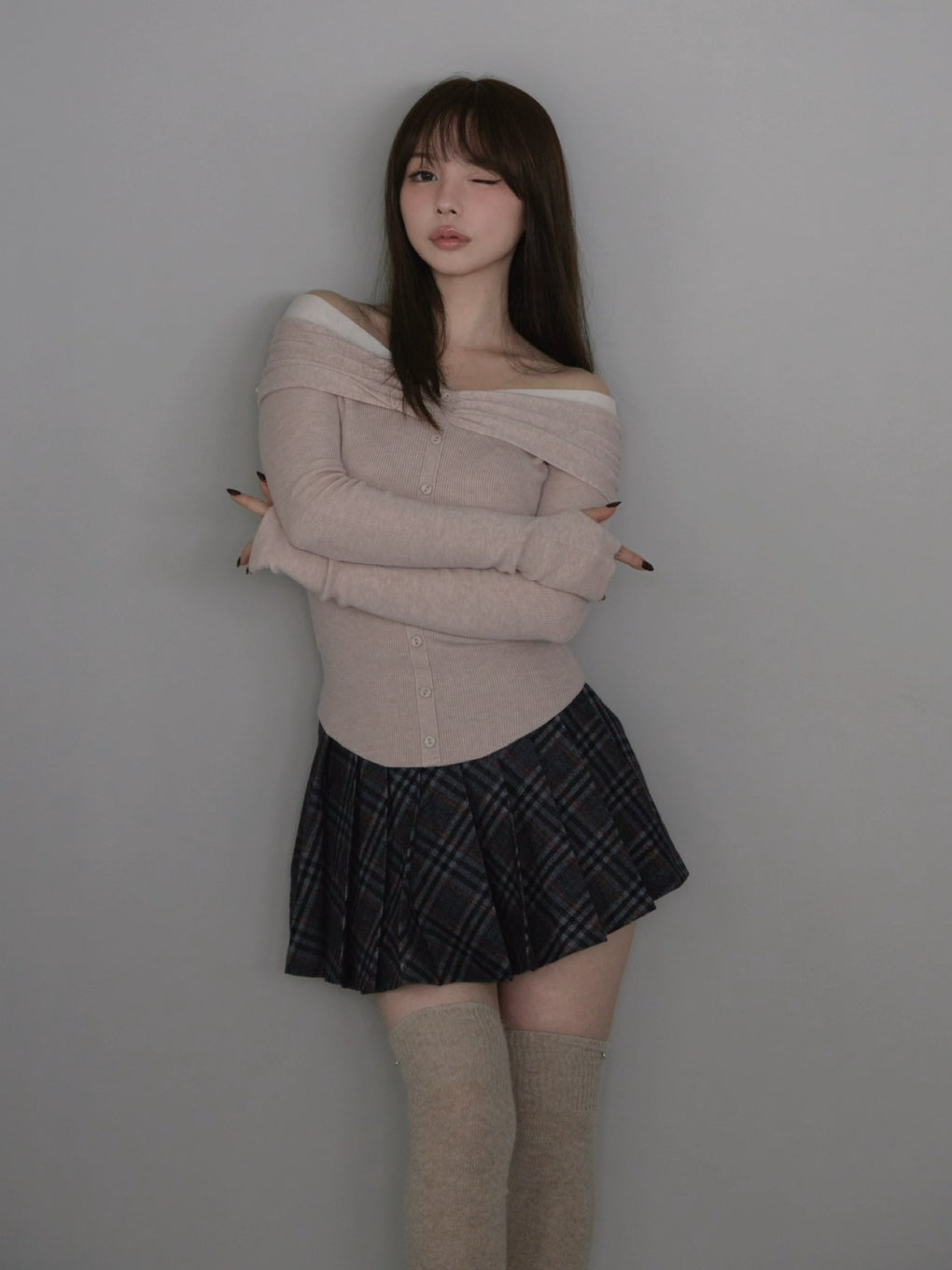 ANDMARY】Shannon tulle knit tops