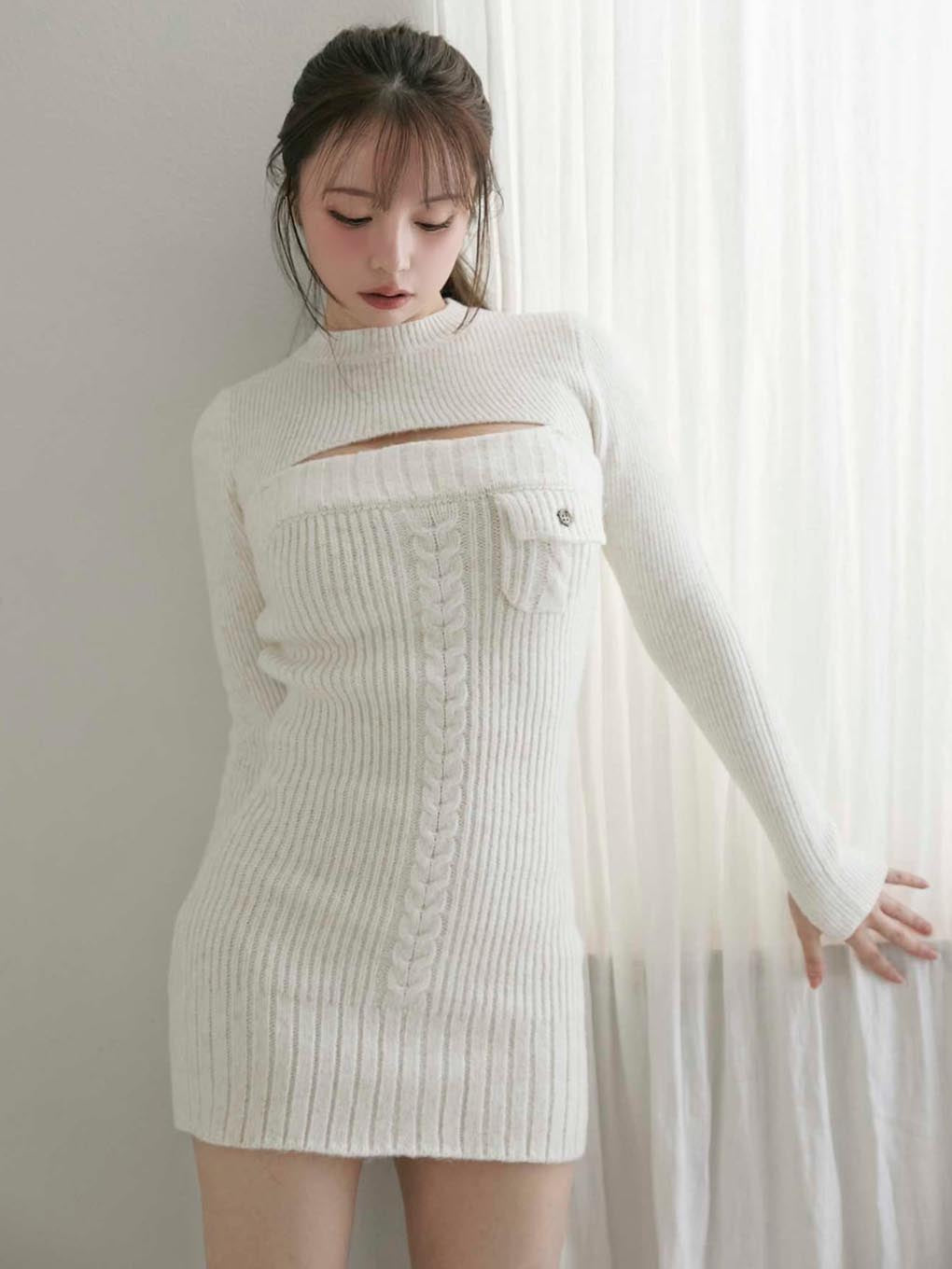 ANDMARY】Hug knit set dress