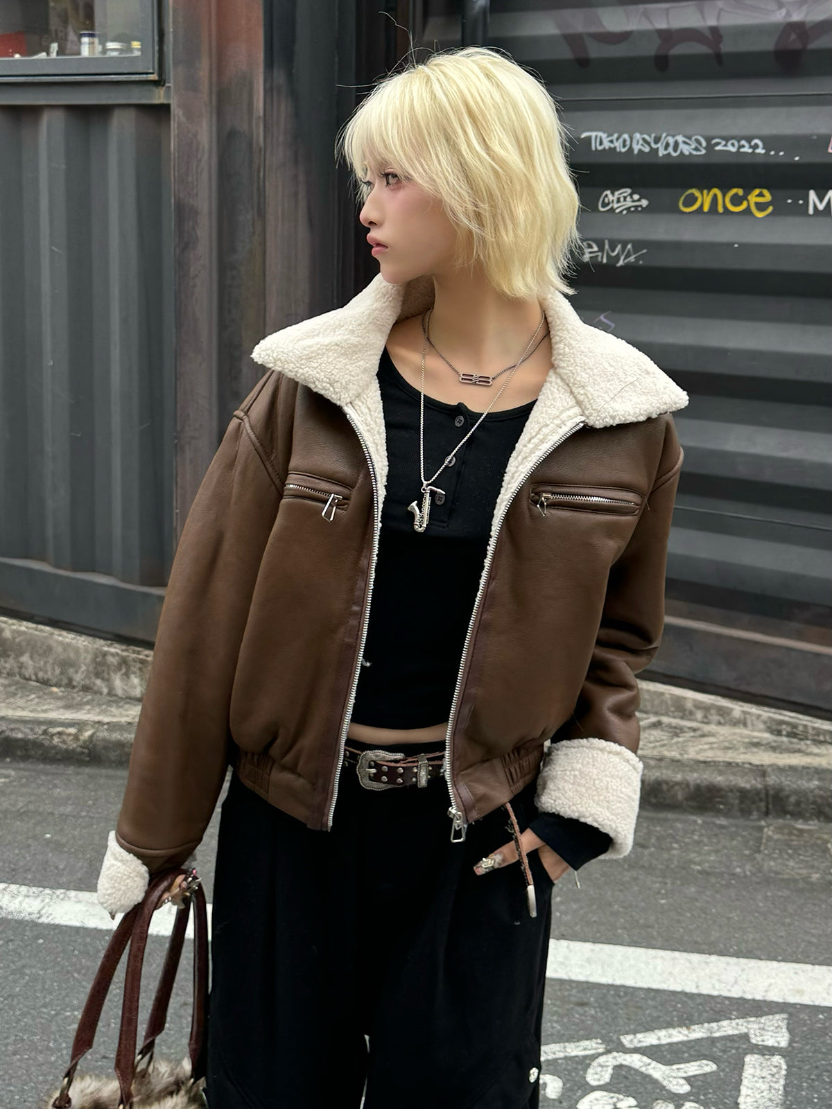 レザータッチボアジャケット – ANDOR ONLINE