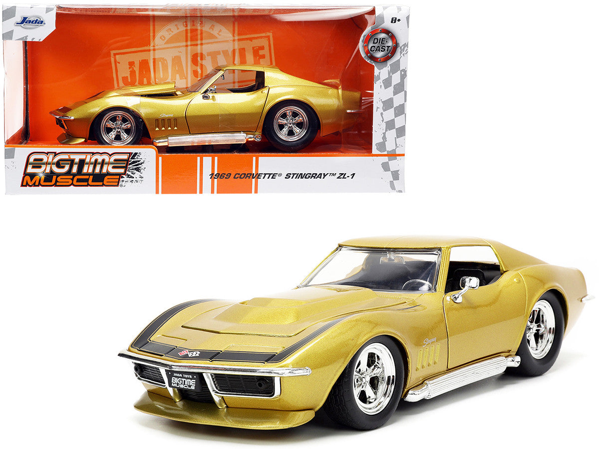 1:24 1969 Chevrolet Corvette Stingray ZL-1 -- Gold w/Black Stripe -- J