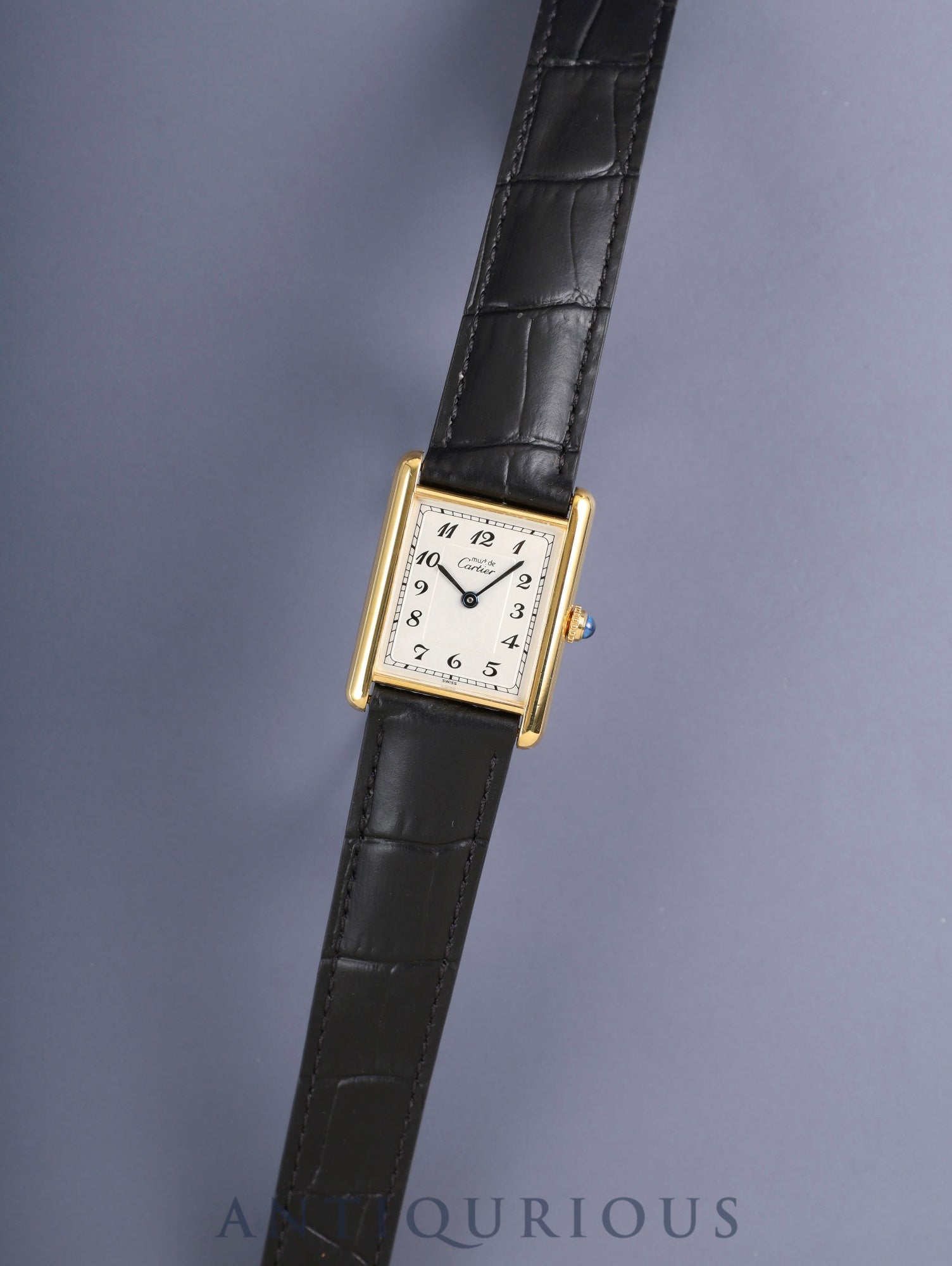 カルティエ マストタンク LM 590005 クォーツ Cal.90 SV925 革 純正D