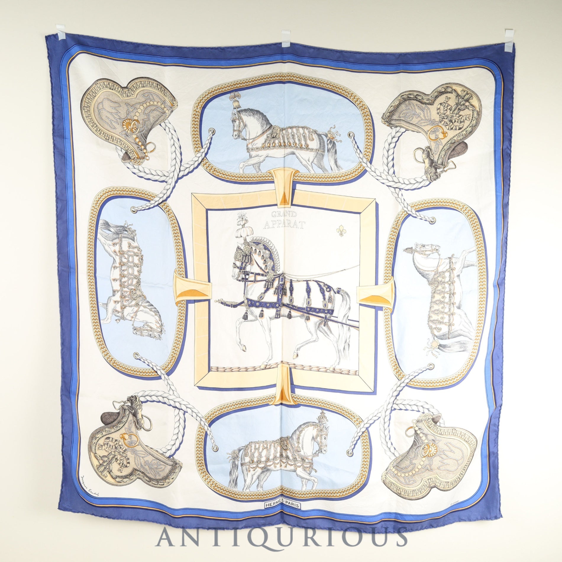 エルメス スカーフ カレ90 盛装の馬 SILK100% | 東京銀座の