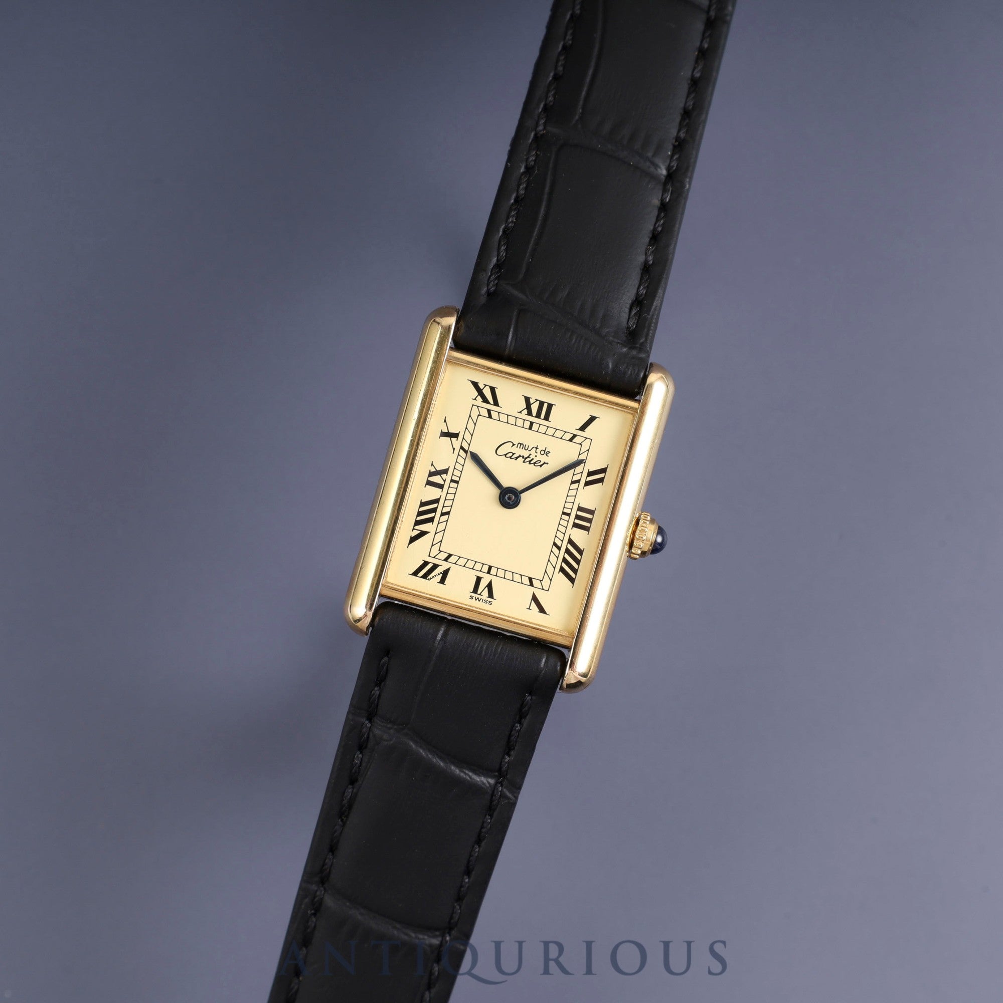 カルティエ マストタンク LM 590005 クォーツ Cal.90 SV925 革 純正