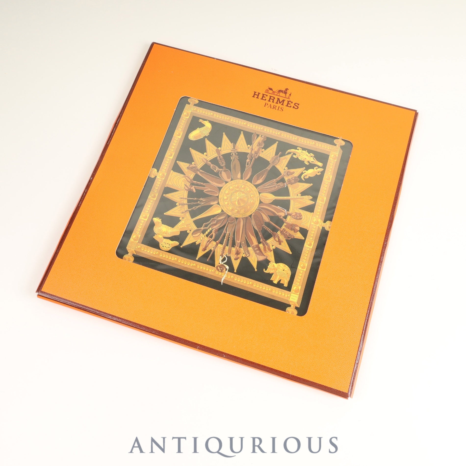 エルメス スカーフ カレ90 アフリカのスプーン SILK100% 箱 | 東京銀座