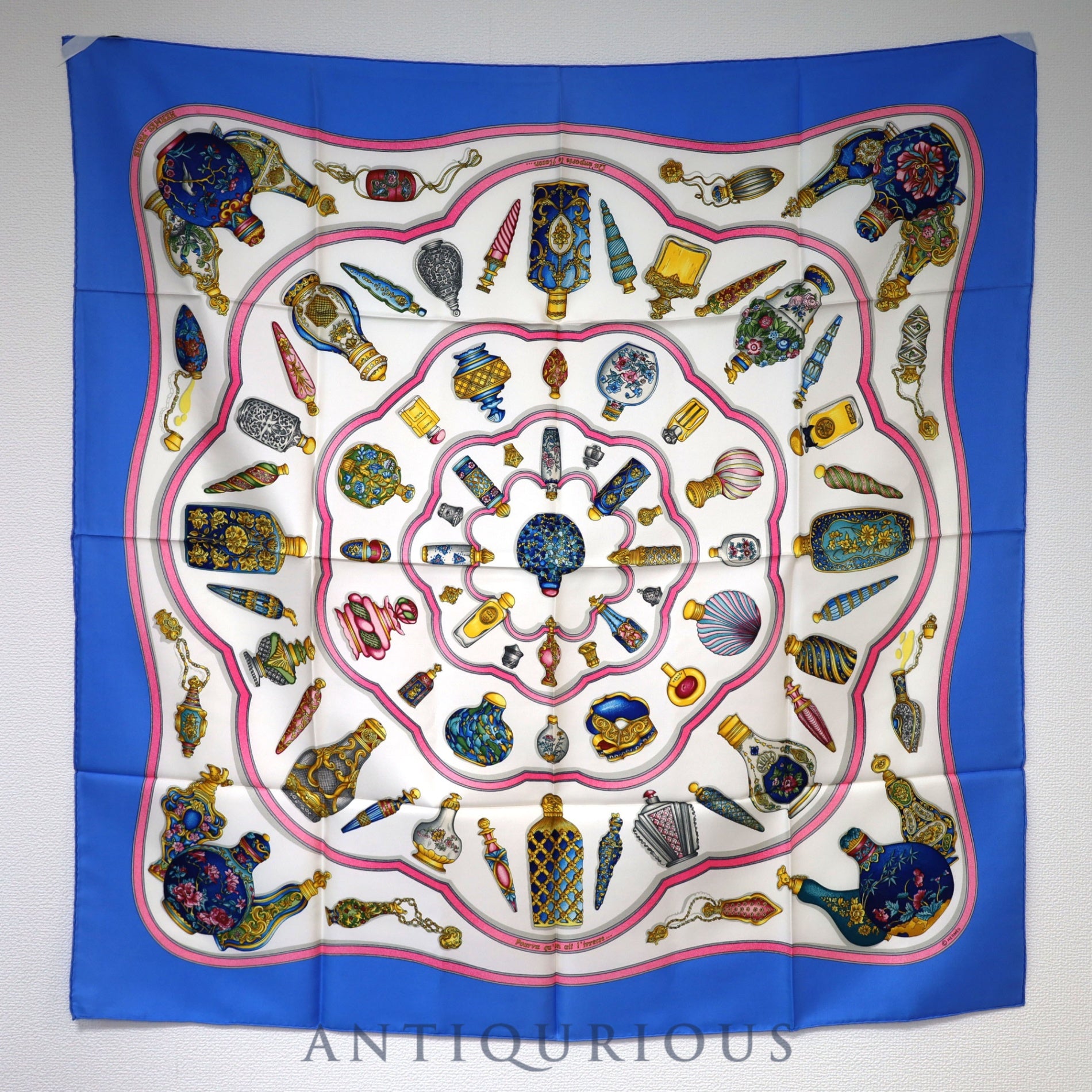 エルメス スカーフ カレ90 香水瓶 SILK100% | 東京銀座のヴィンテージ