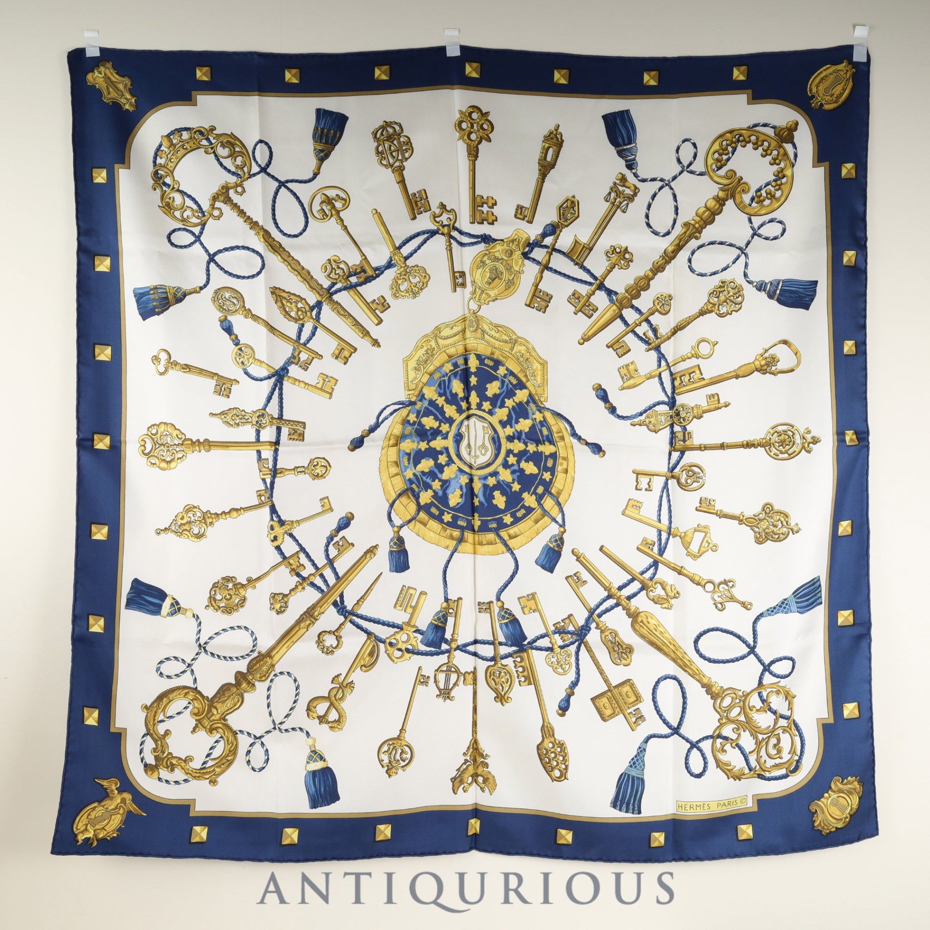 エルメス スカーフ カレ90 LES CLES 鍵 SILK100% | 東京銀座の