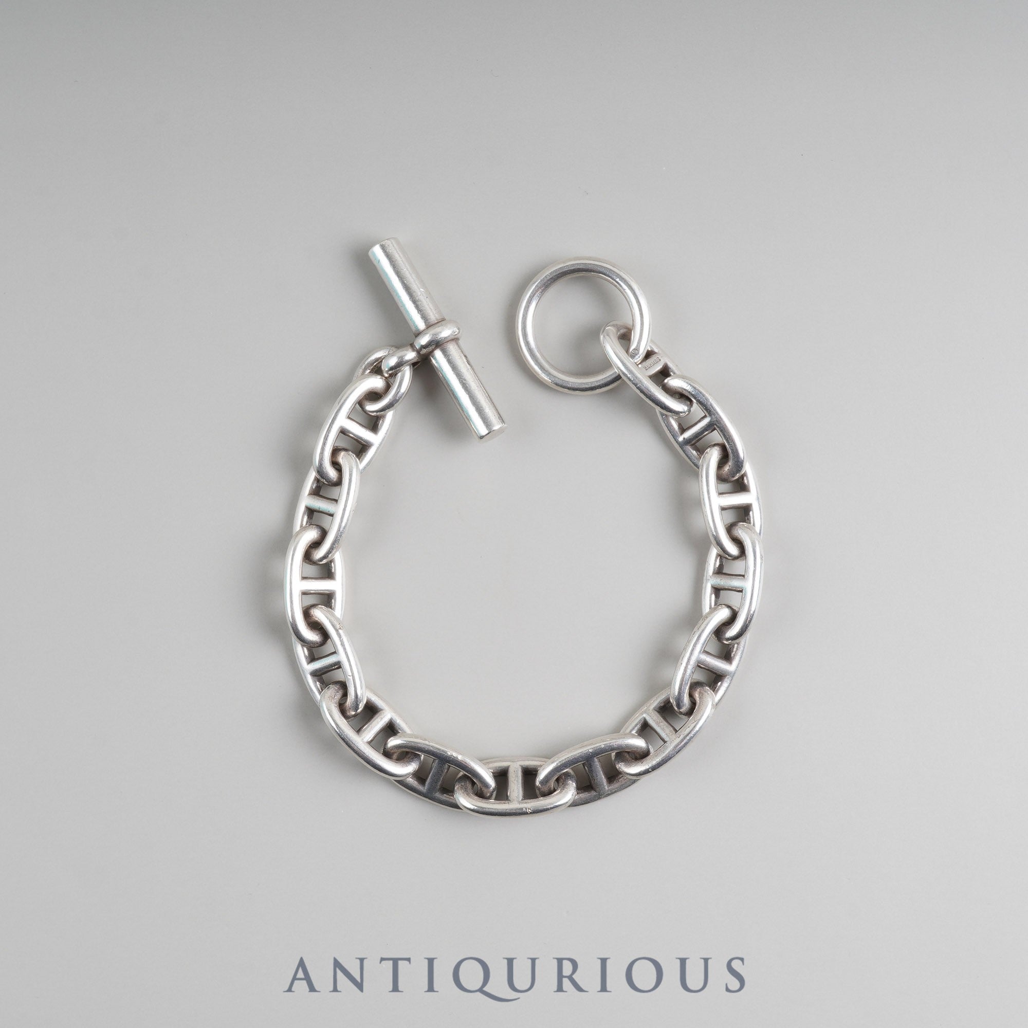 エルメス ブレスレット シェーヌダンクル GM 14コマ SV925 打刻刻印