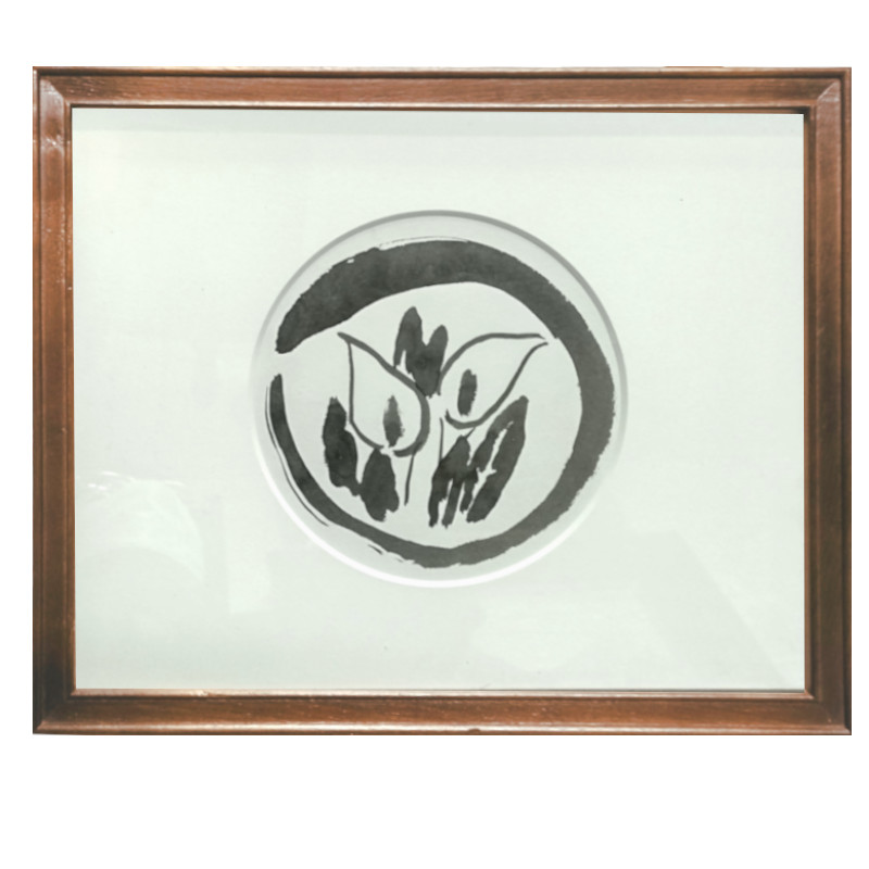 ☆坂本直行☆「ハンノキの実」ペン画 径145mm円 ☆坂本直行